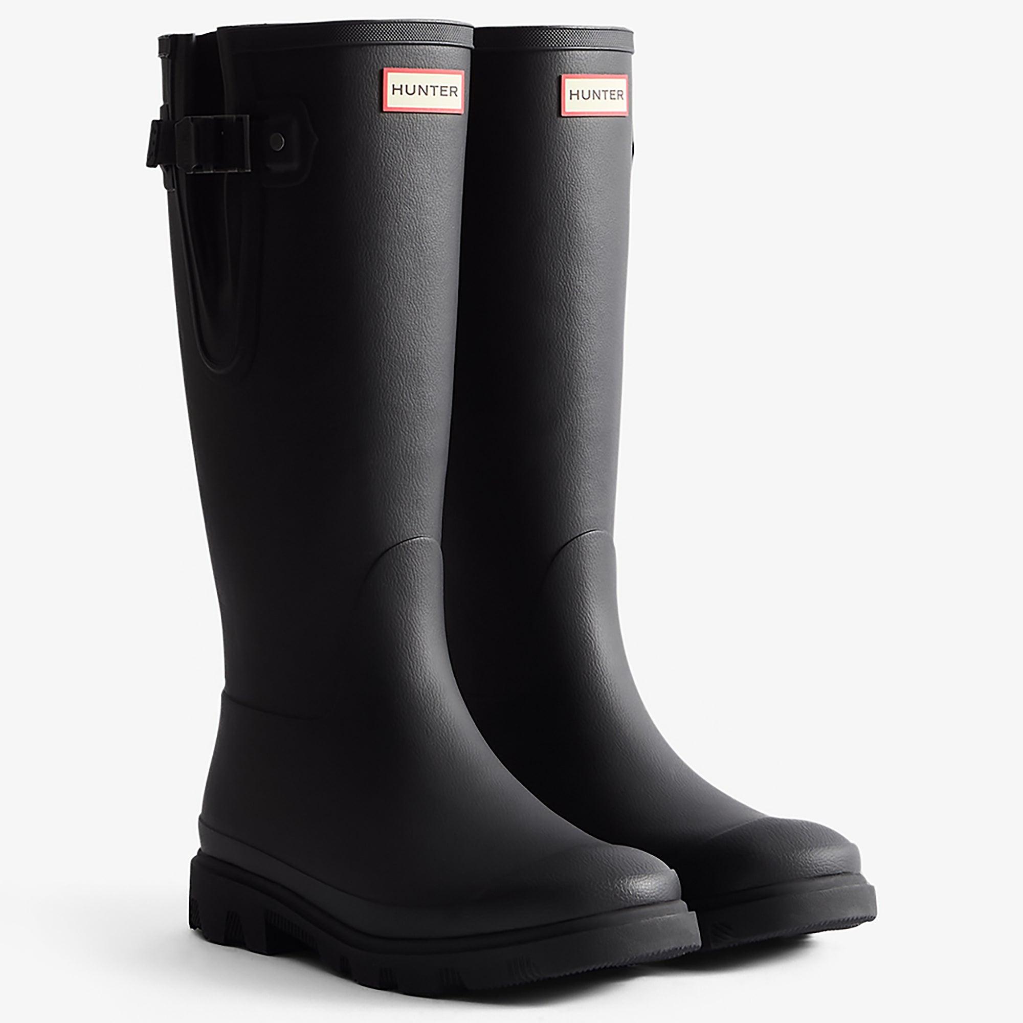 Hunter Unisex Downpour Adjustable Boots - Black | British Attire