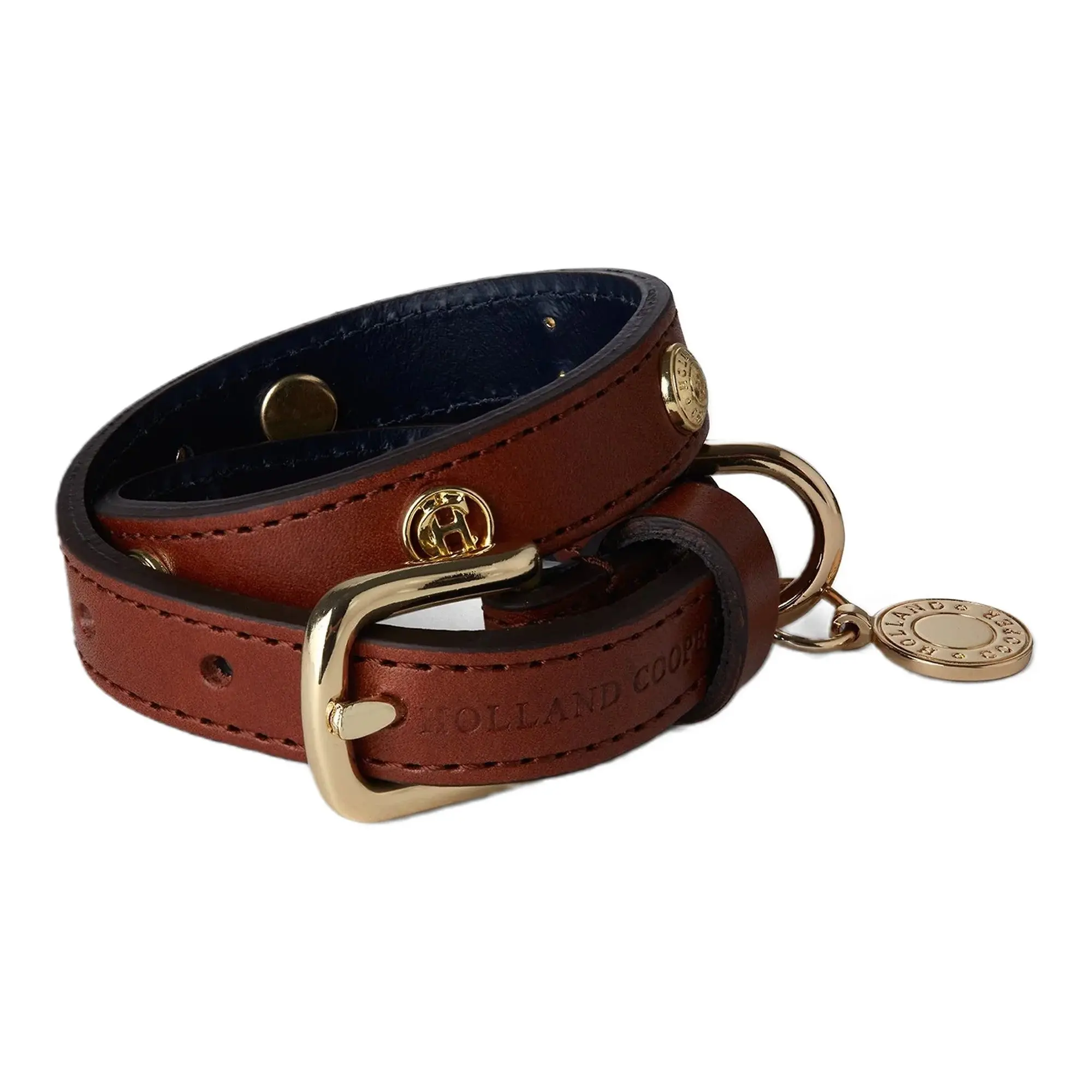 Product image 1 of 8 of Holland Cooper HC Studded Dog Collar - Chestnut