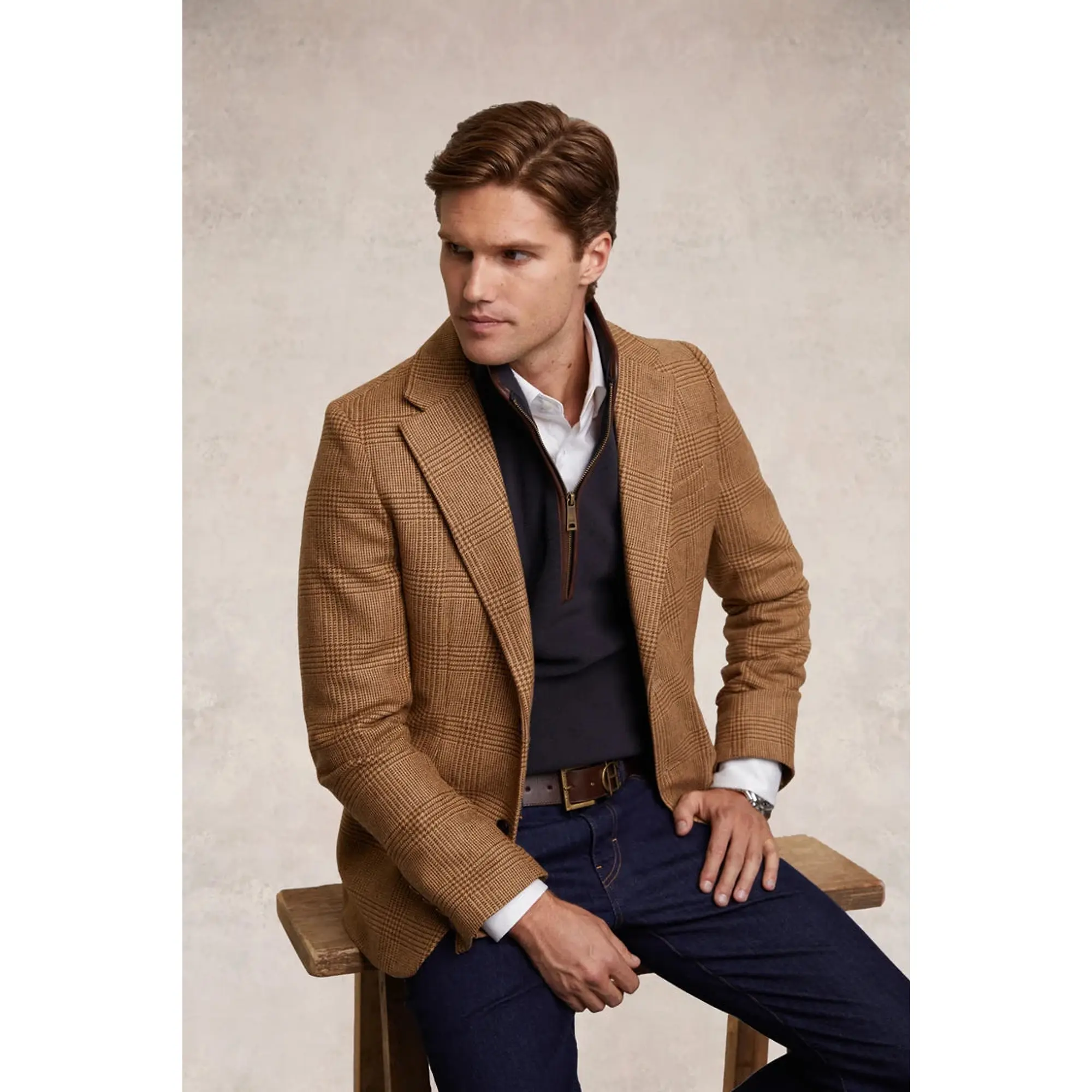 Product image 5 of 8 of Holland Cooper Men's Country Fleece Quarter Zip - Ink Navy