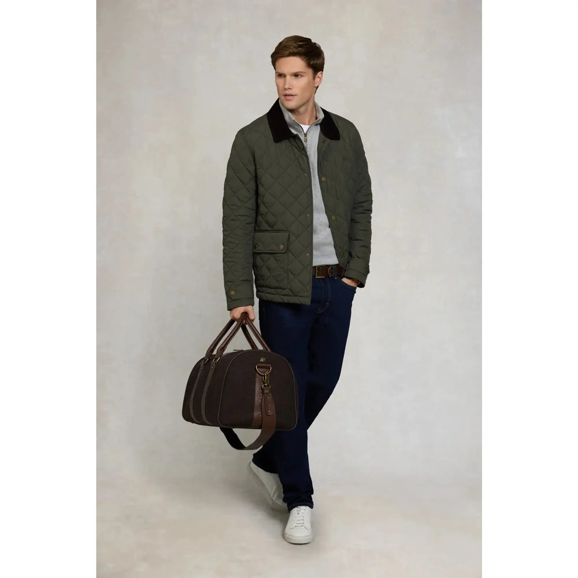 Product image 6 of 9 of Holland Cooper Men's Quarter Zip Sweat  - Grey Marl
