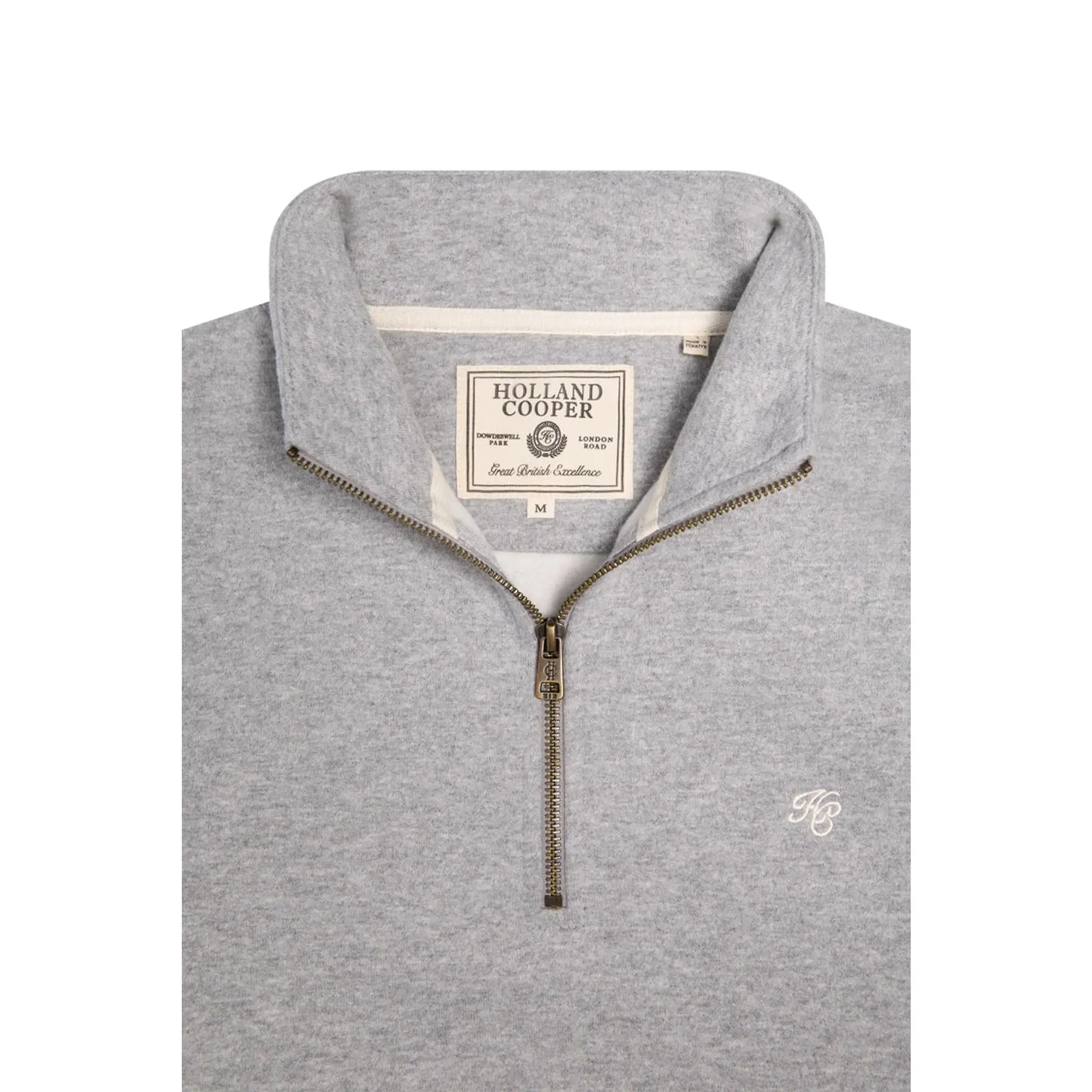 Product image 7 of 9 of Holland Cooper Men's Quarter Zip Sweat  - Grey Marl
