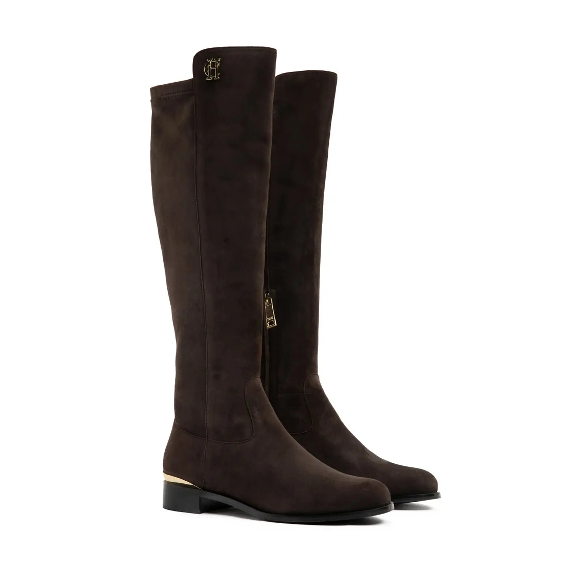 Product image 3 of 13 of Holland Cooper Women's Albany Knee Boots - Chocolate Suede