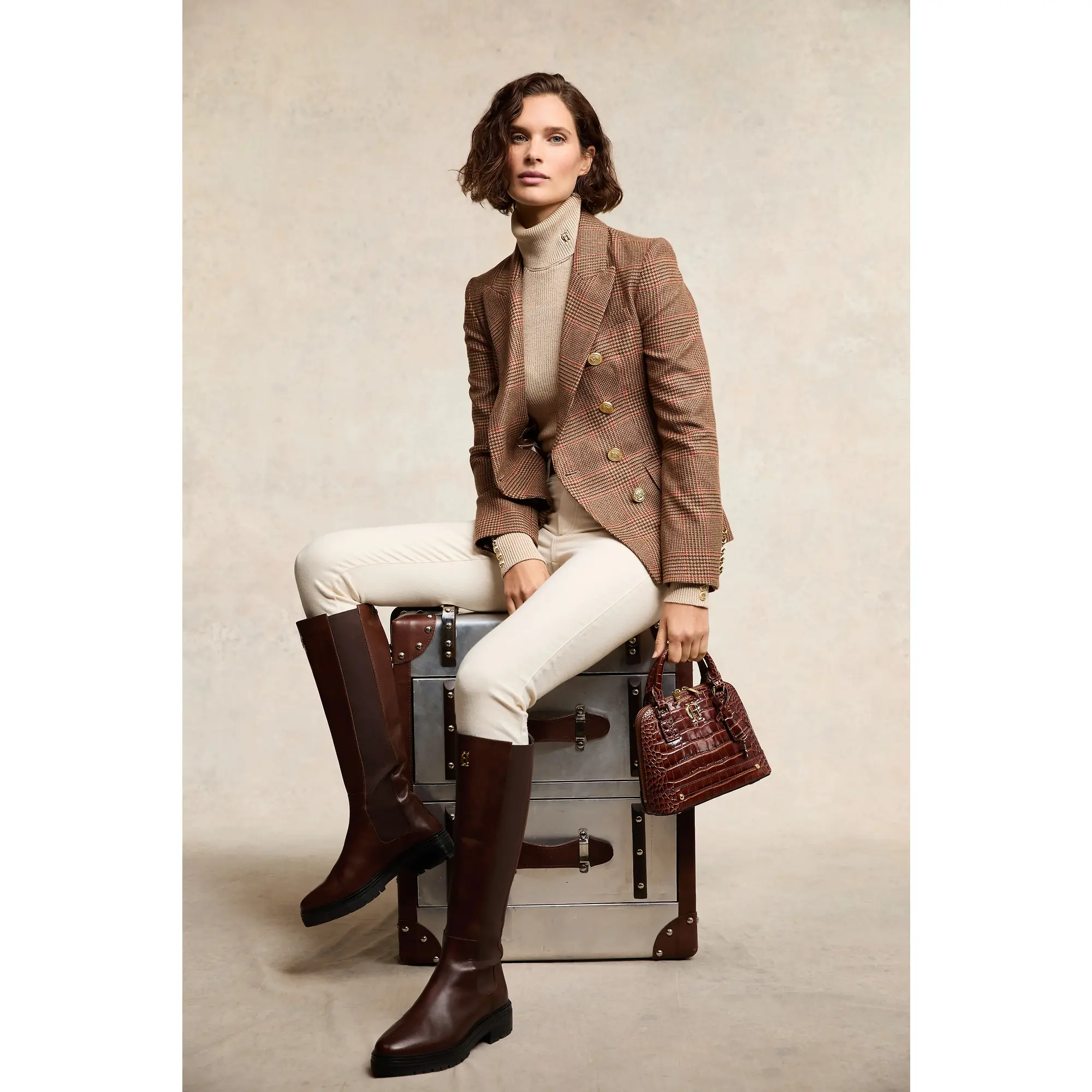 Product image 2 of 9 of Holland Cooper Women's Astoria Knee Boots - Rich Chocolate