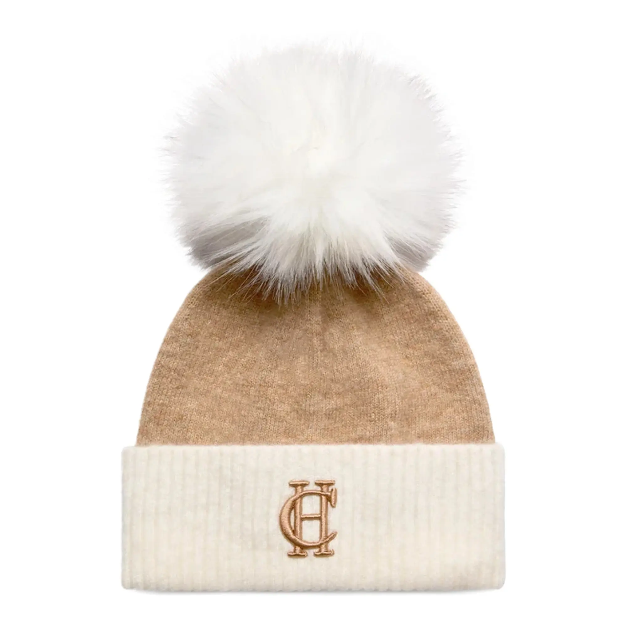 Product image 1 of 4 of Holland Cooper Women's Chelsea Bobble Hat - Camel