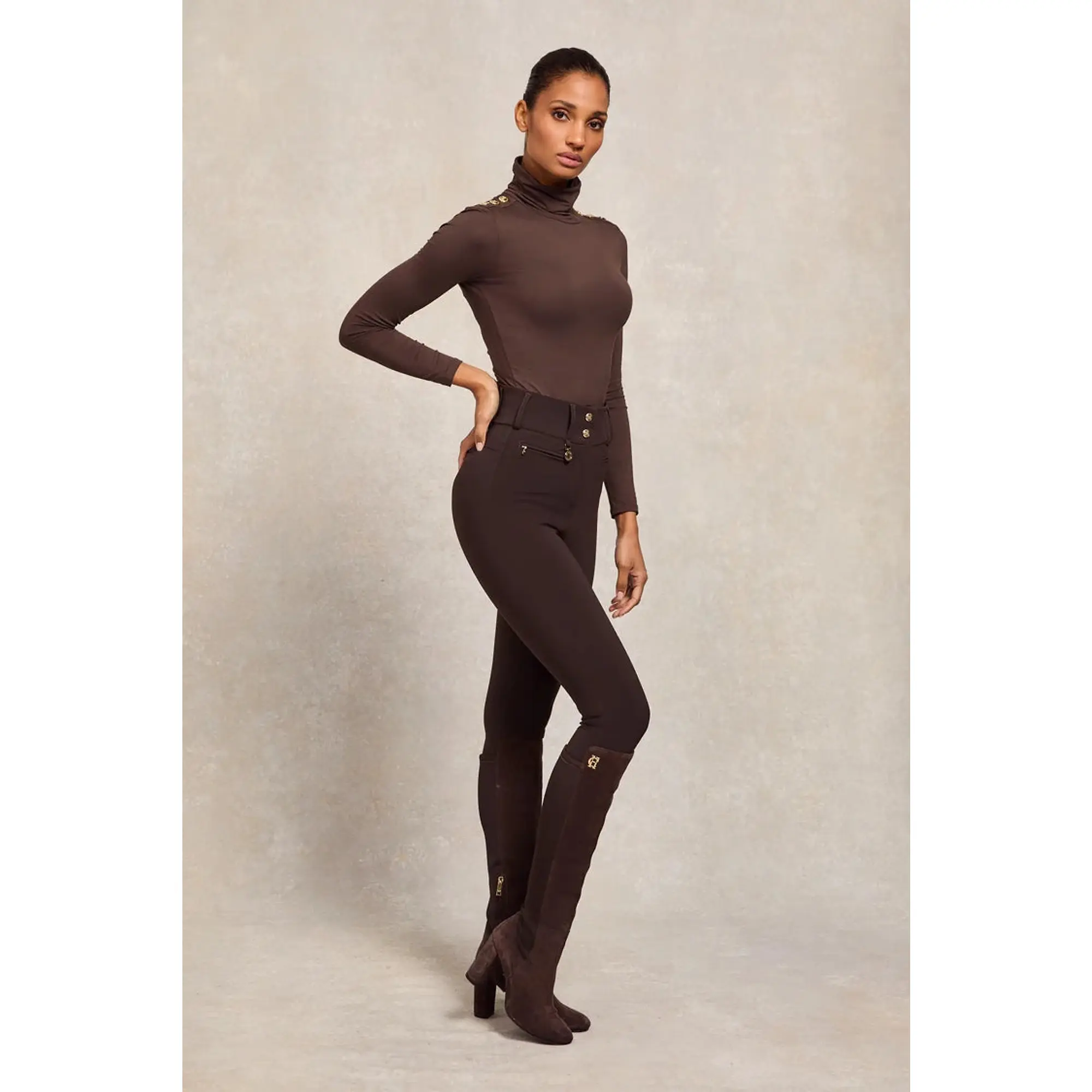 Product image 6 of 9 of Holland Cooper Women's Contour Trousers - Chocolate