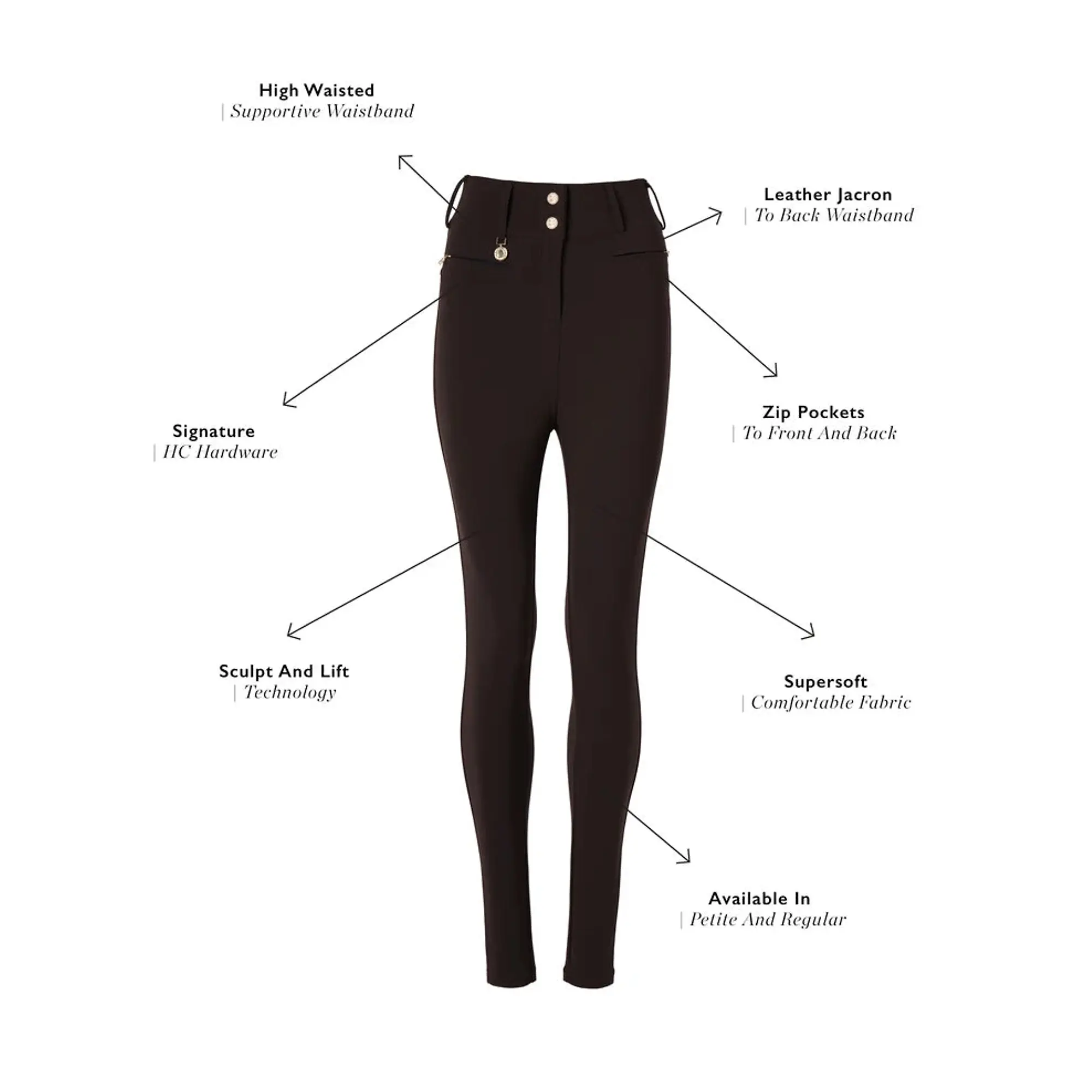 Product image 9 of 9 of Holland Cooper Women's Contour Trousers - Chocolate