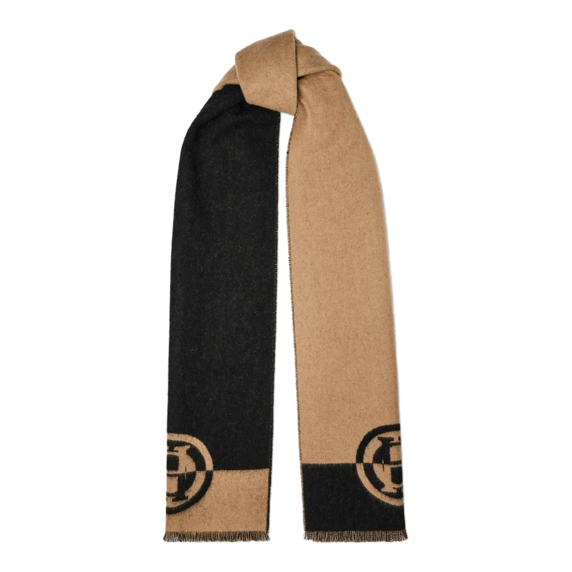 Product image 1 of 4 of Holland Cooper Women's Jacquard Scarf - Camel Black