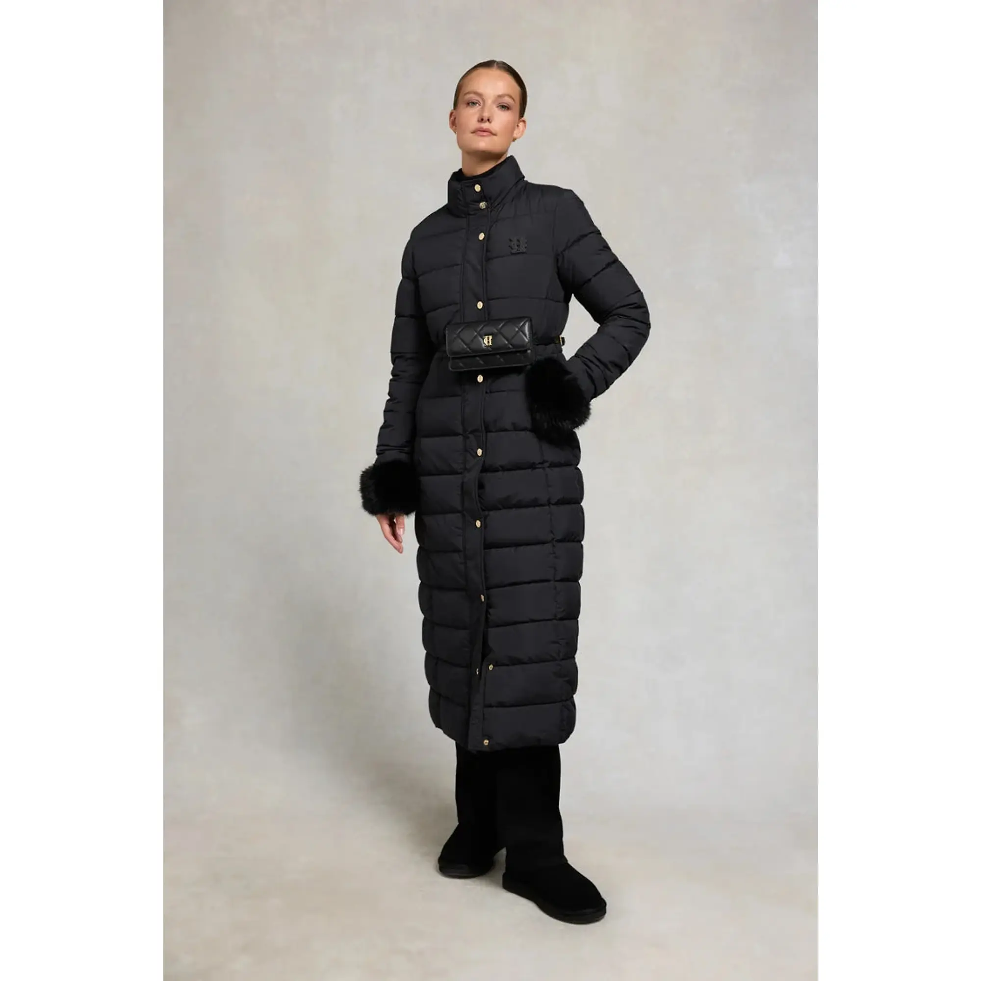 Product image 6 of 11 of Holland Cooper Women's Milton Longline Coat - Black