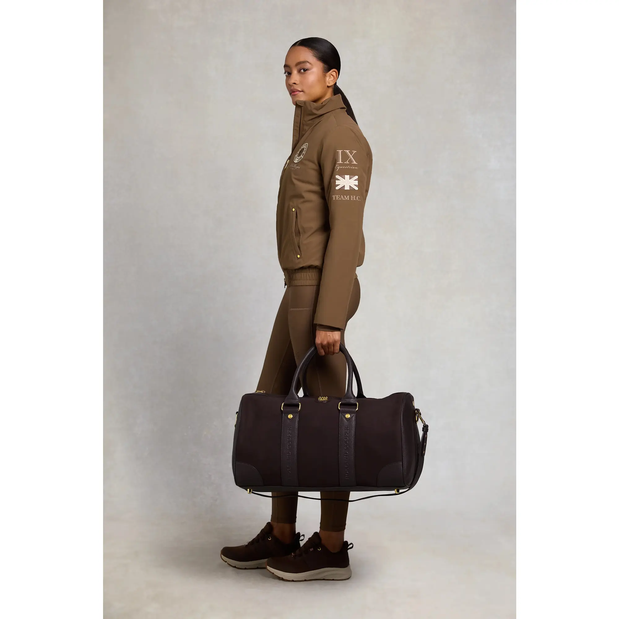 Product image 2 of 9 of Holland Cooper Women's Regency Holdall - Dark Chocolate Suede