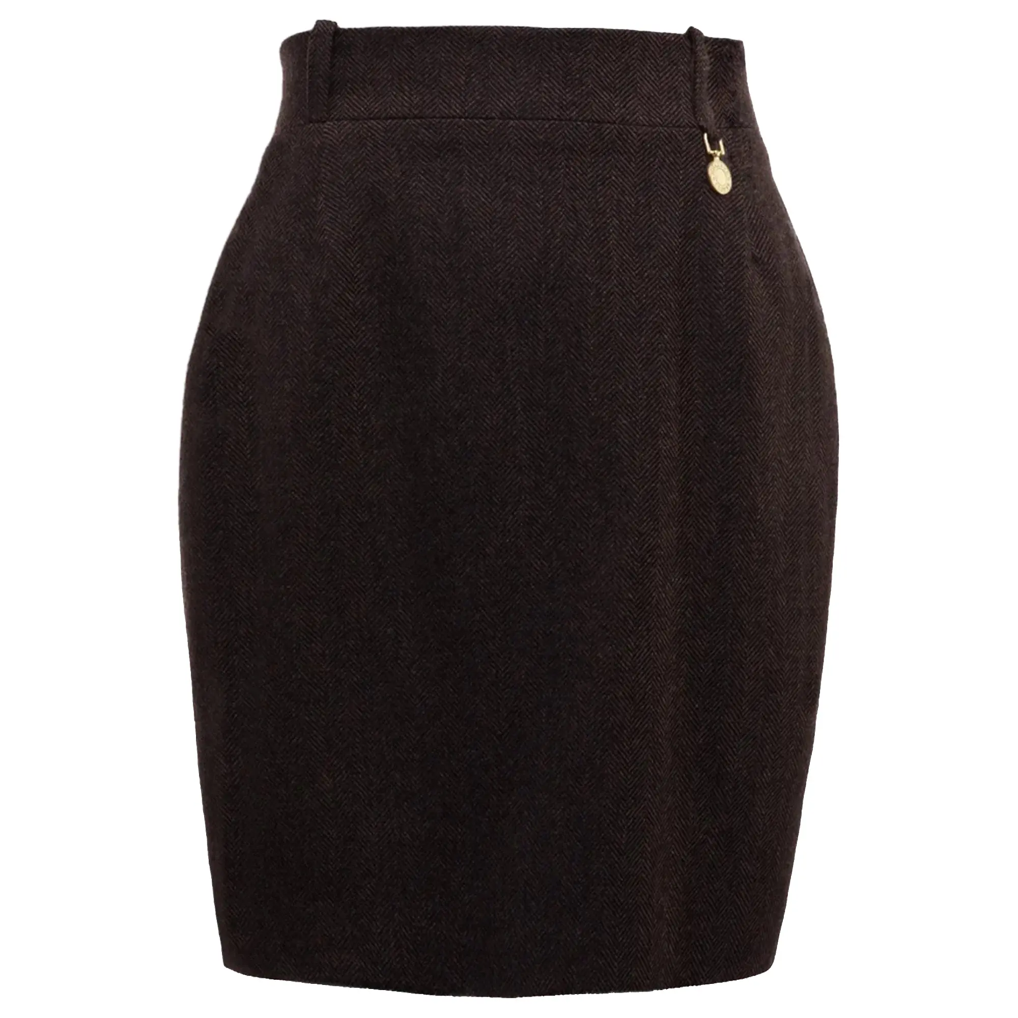 Product image 1 of 8 of Holland Cooper Women's Regency Skirt - Chocolate Herringbone