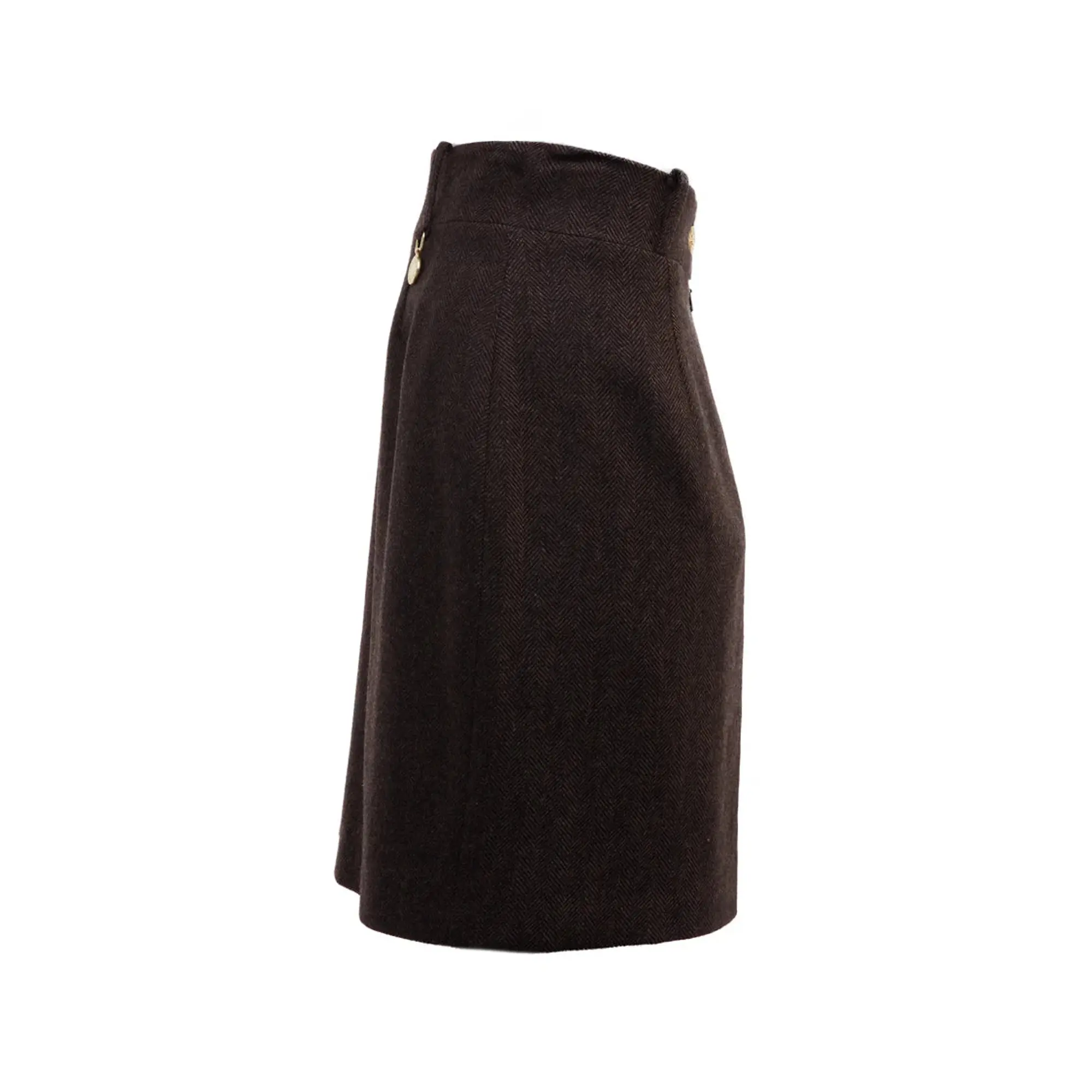 Product image 7 of 8 of Holland Cooper Women's Regency Skirt - Chocolate Herringbone