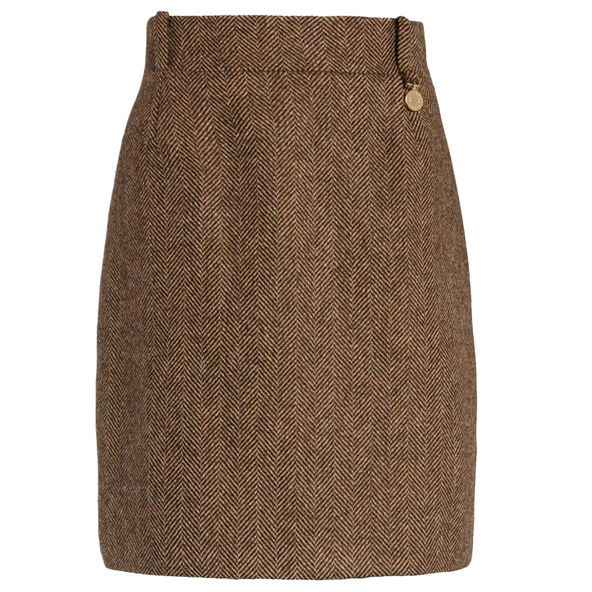 Product image 1 of 8 of Holland Cooper Women's Regency Skirt - Large Scale Brown Herringbone