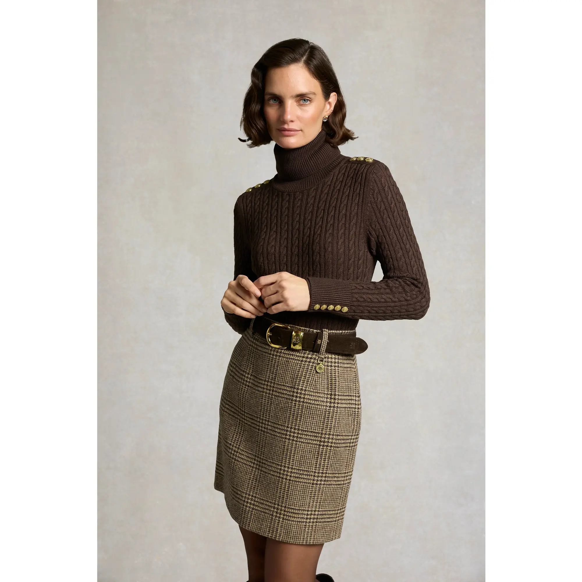 Product image 3 of 8 of Holland Cooper Women's Regency Skirt - Prince of Wales Brown