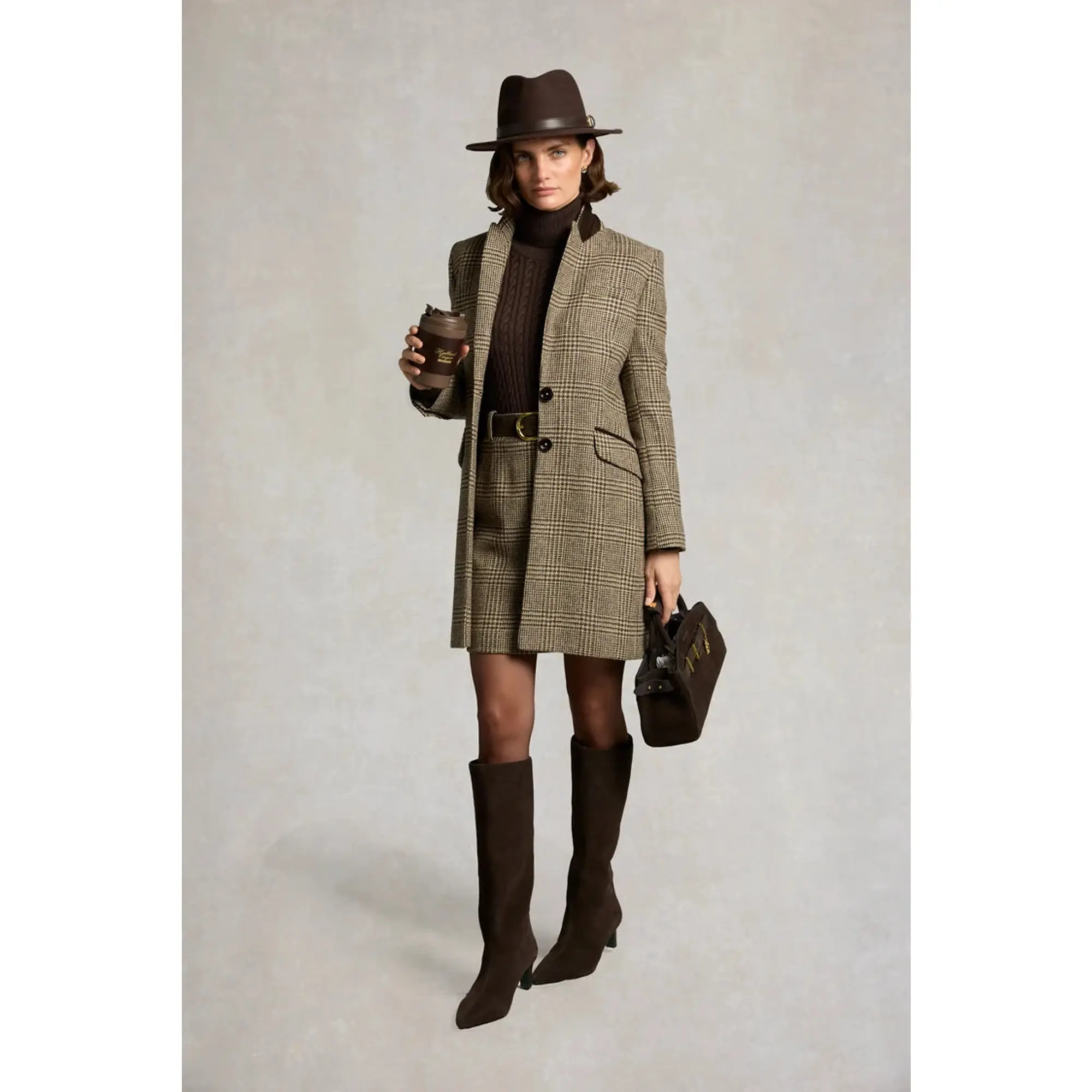 Product image 5 of 8 of Holland Cooper Women's Regency Skirt - Prince of Wales Brown