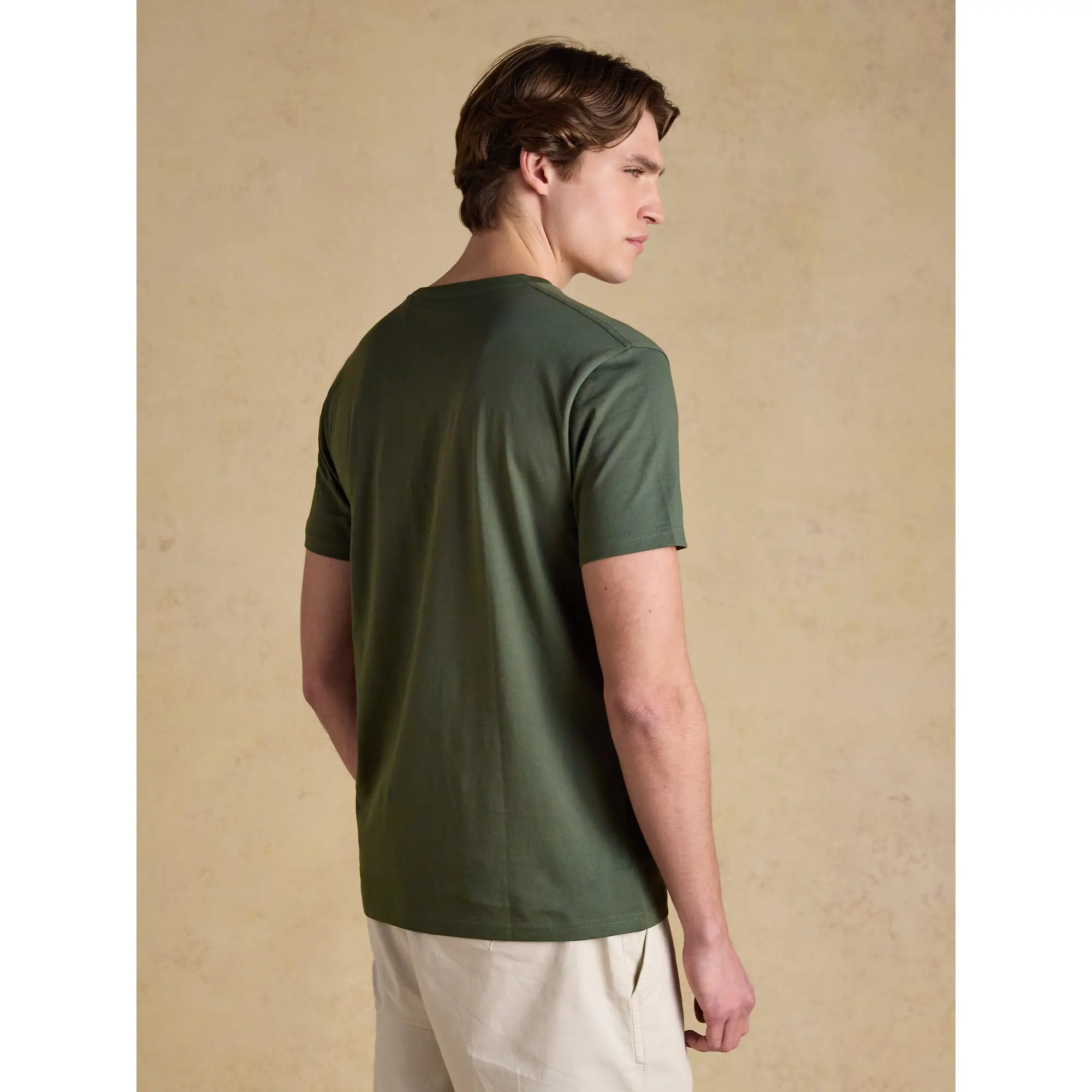 Product image 3 of 7 of Joules Men's Everyday Classic Fit Cotton T-Shirt - Khaki Green