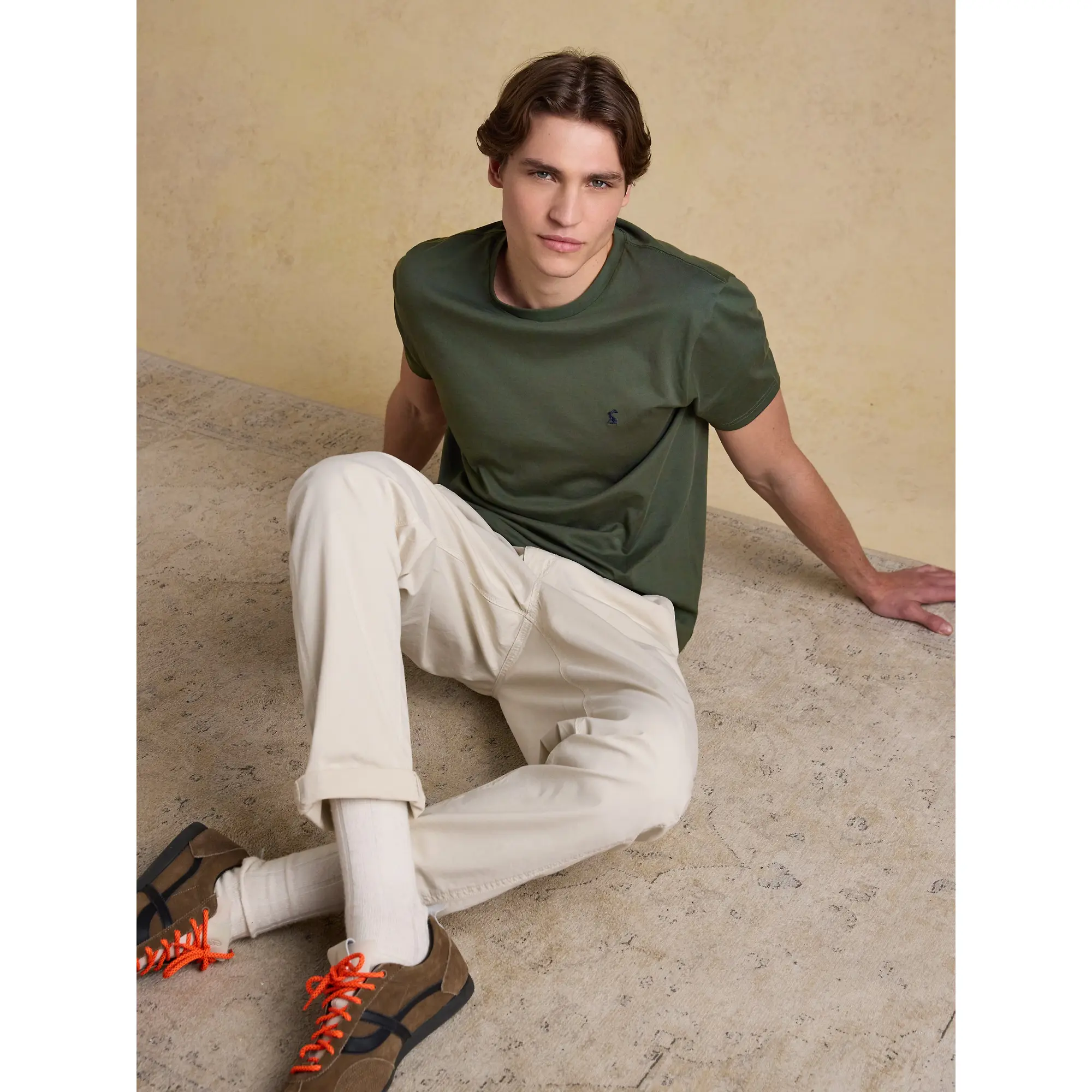 Product image 5 of 7 of Joules Men's Everyday Classic Fit Cotton T-Shirt - Khaki Green