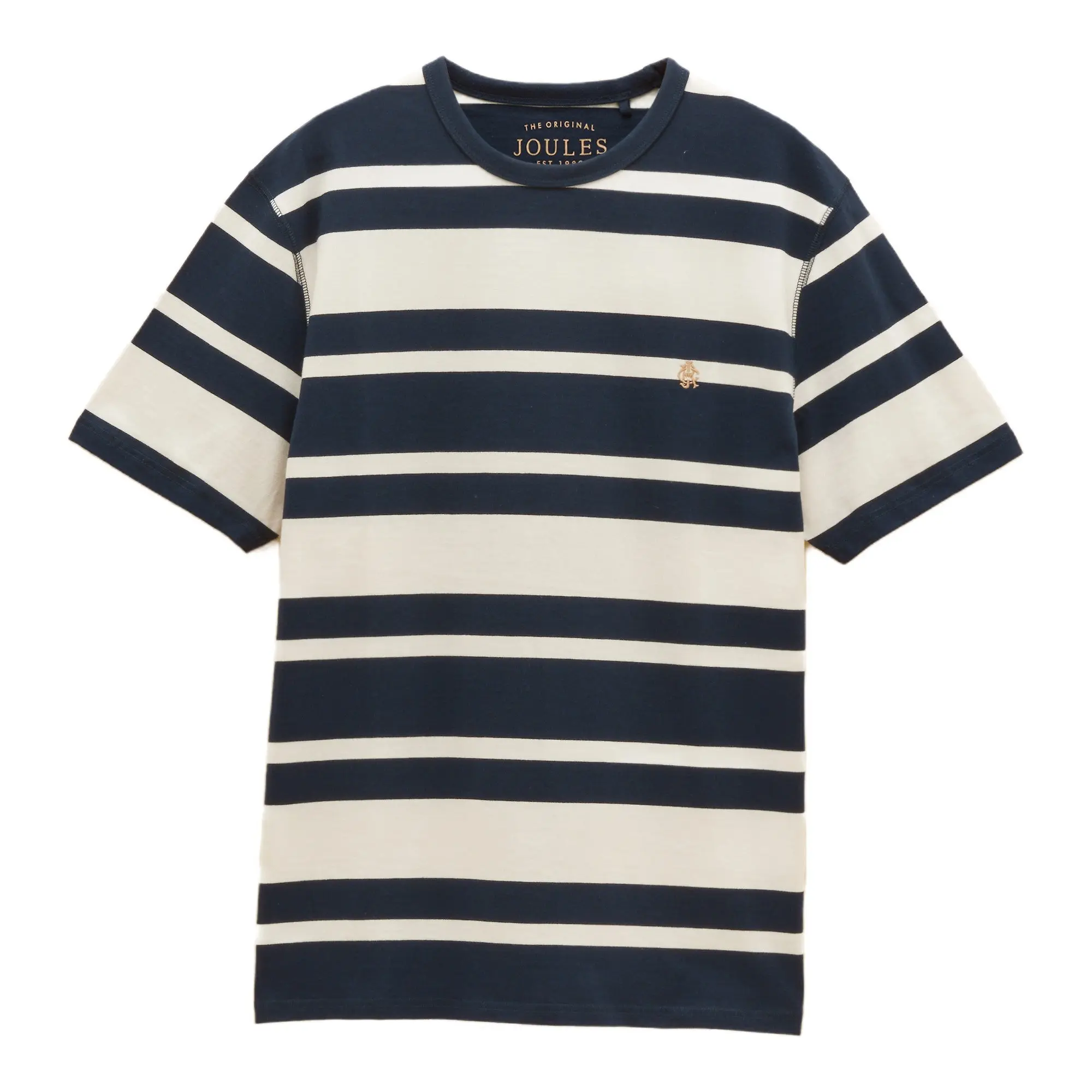 Product image 1 of 7 of Joules Men's Rugby Club Striped Crew Neck Cotton T-Shirt - Navy / White