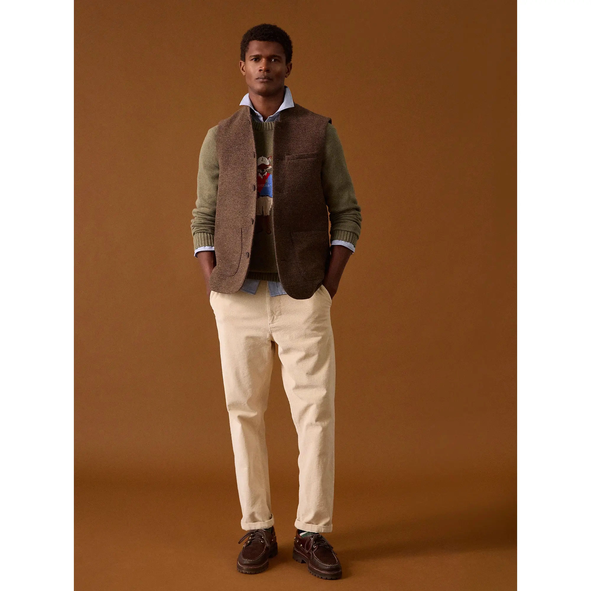 Product image 2 of 3 of Joules Men's Tweed Gilet - Brown