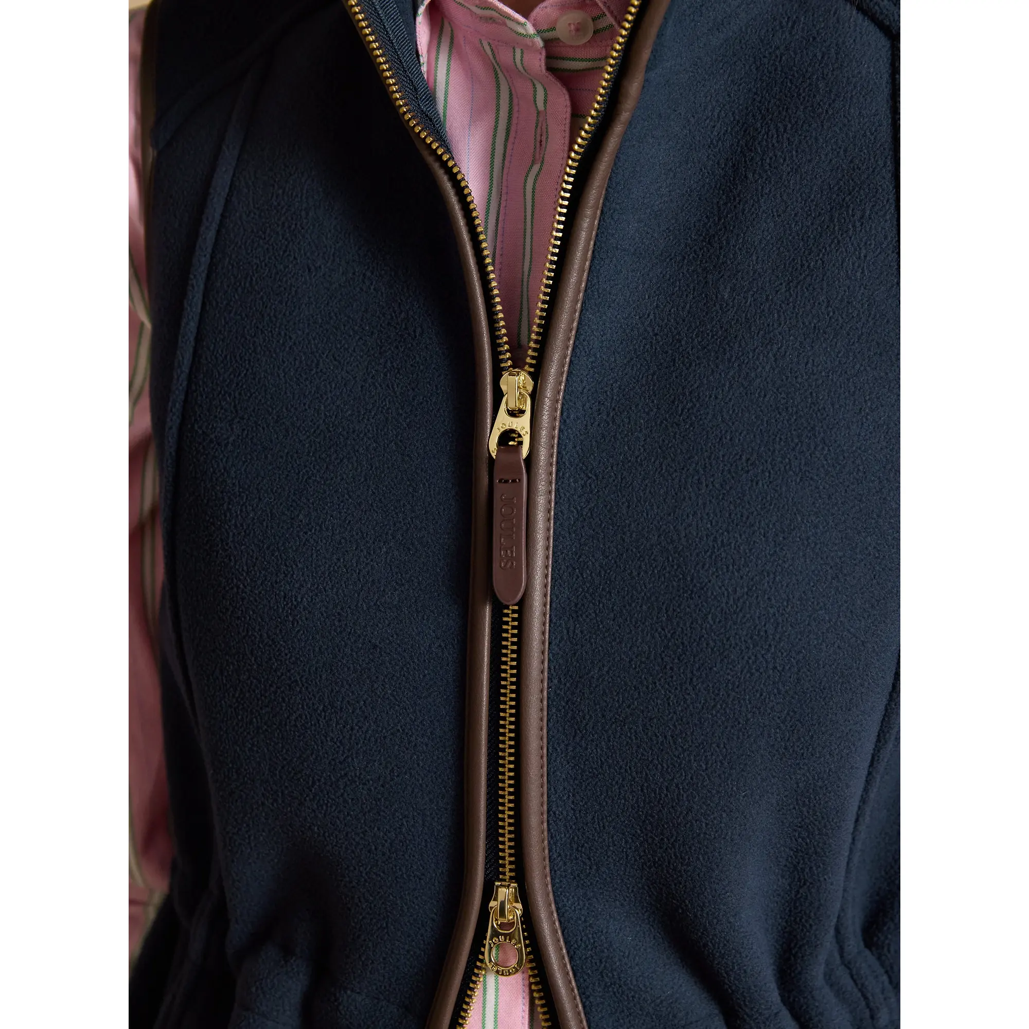 Product image 5 of 11 of Joules Women's Heritage Longline Fleece Gilet - Navy Blue
