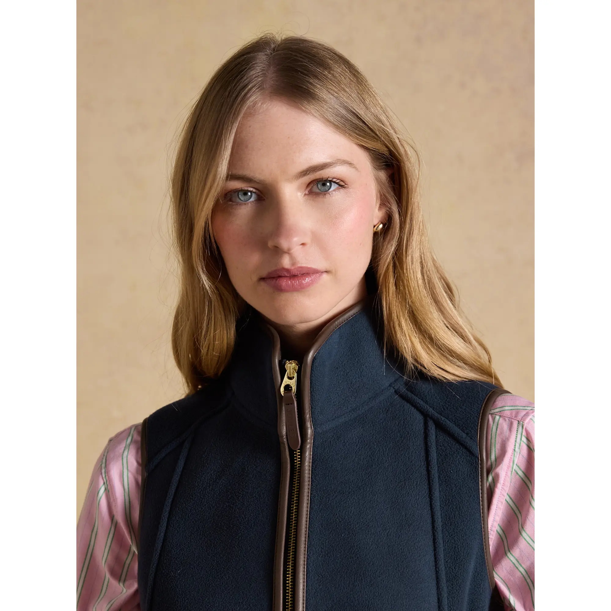 Product image 6 of 11 of Joules Women's Heritage Longline Fleece Gilet - Navy Blue