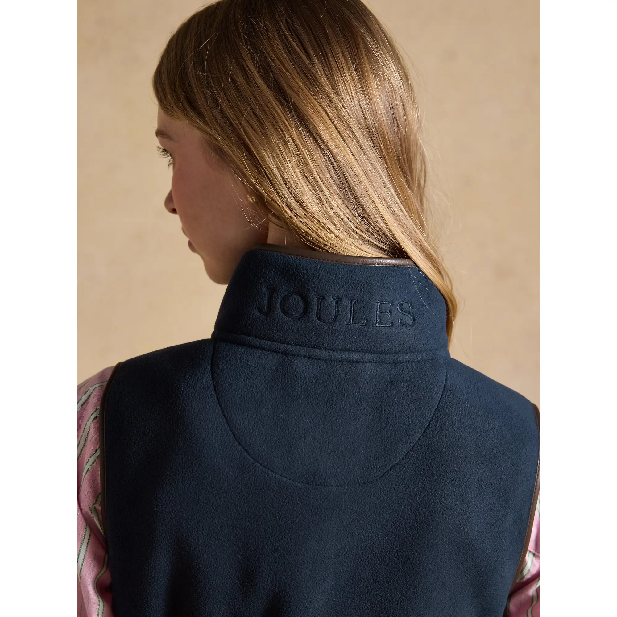 Product image 9 of 11 of Joules Women's Heritage Longline Fleece Gilet - Navy Blue