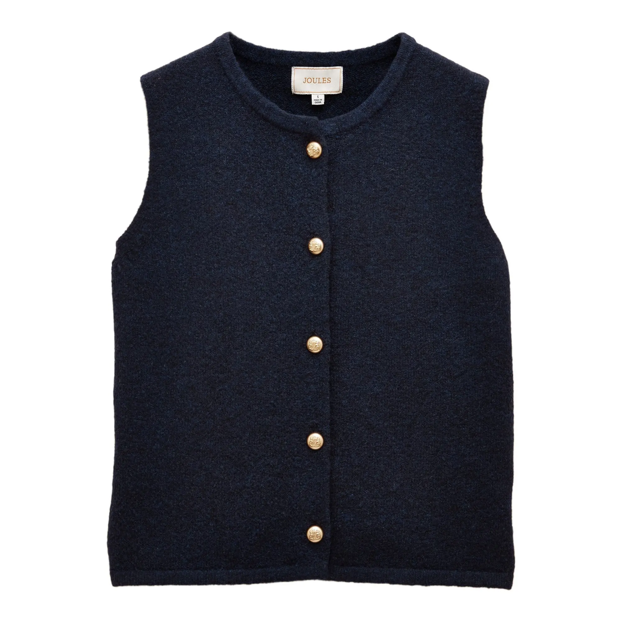 Product image 1 of 4 of Joules Women's Holly Button Through Knitted Vest - Navy