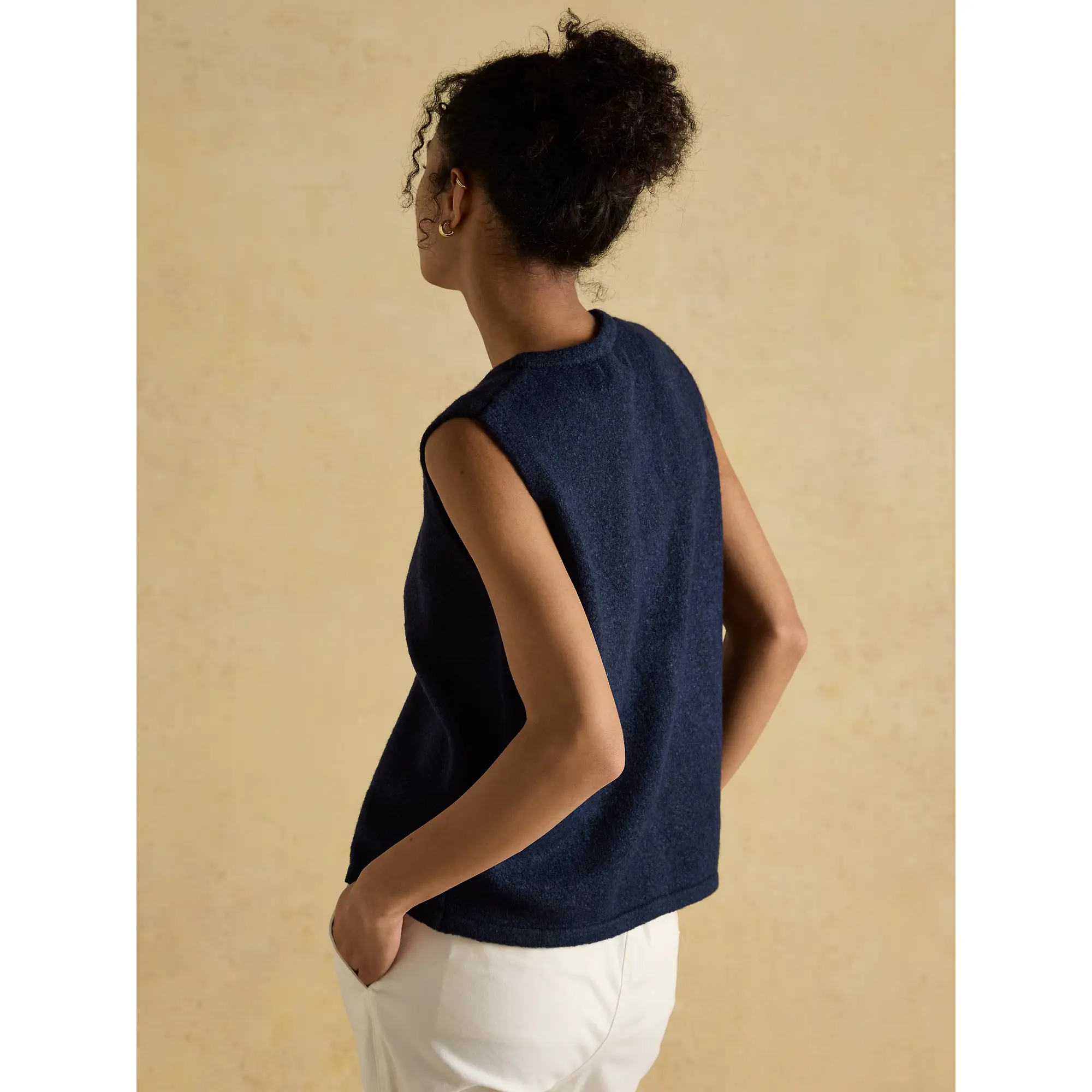 Product image 3 of 4 of Joules Women's Holly Button Through Knitted Vest - Navy