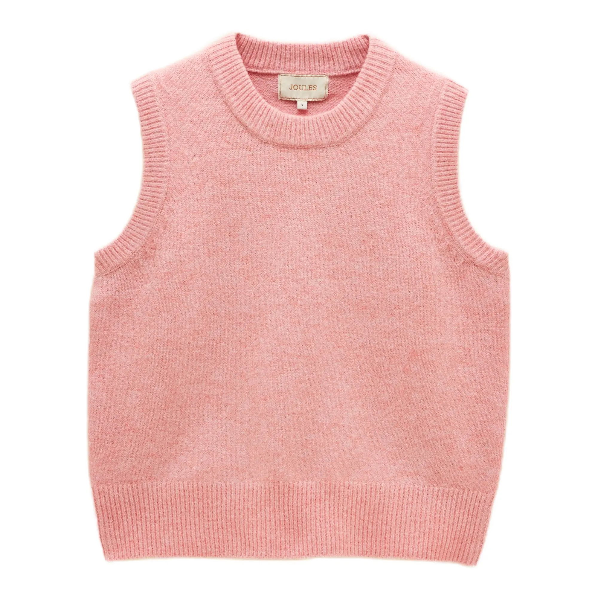 Product image 1 of 7 of Joules Women's Holly Knitted Crew Neck Vest - Pale Pink