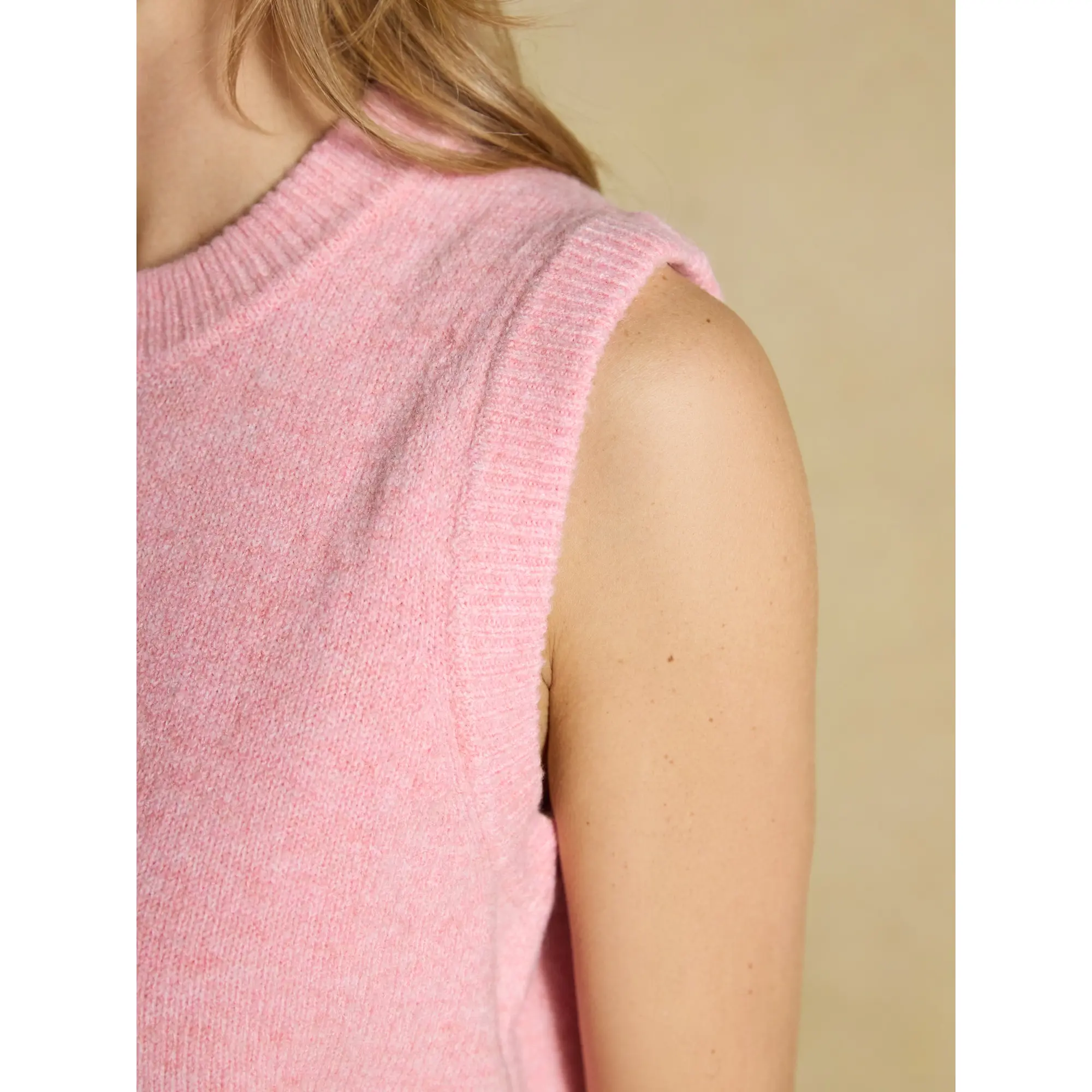 Product image 6 of 7 of Joules Women's Holly Knitted Crew Neck Vest - Pale Pink