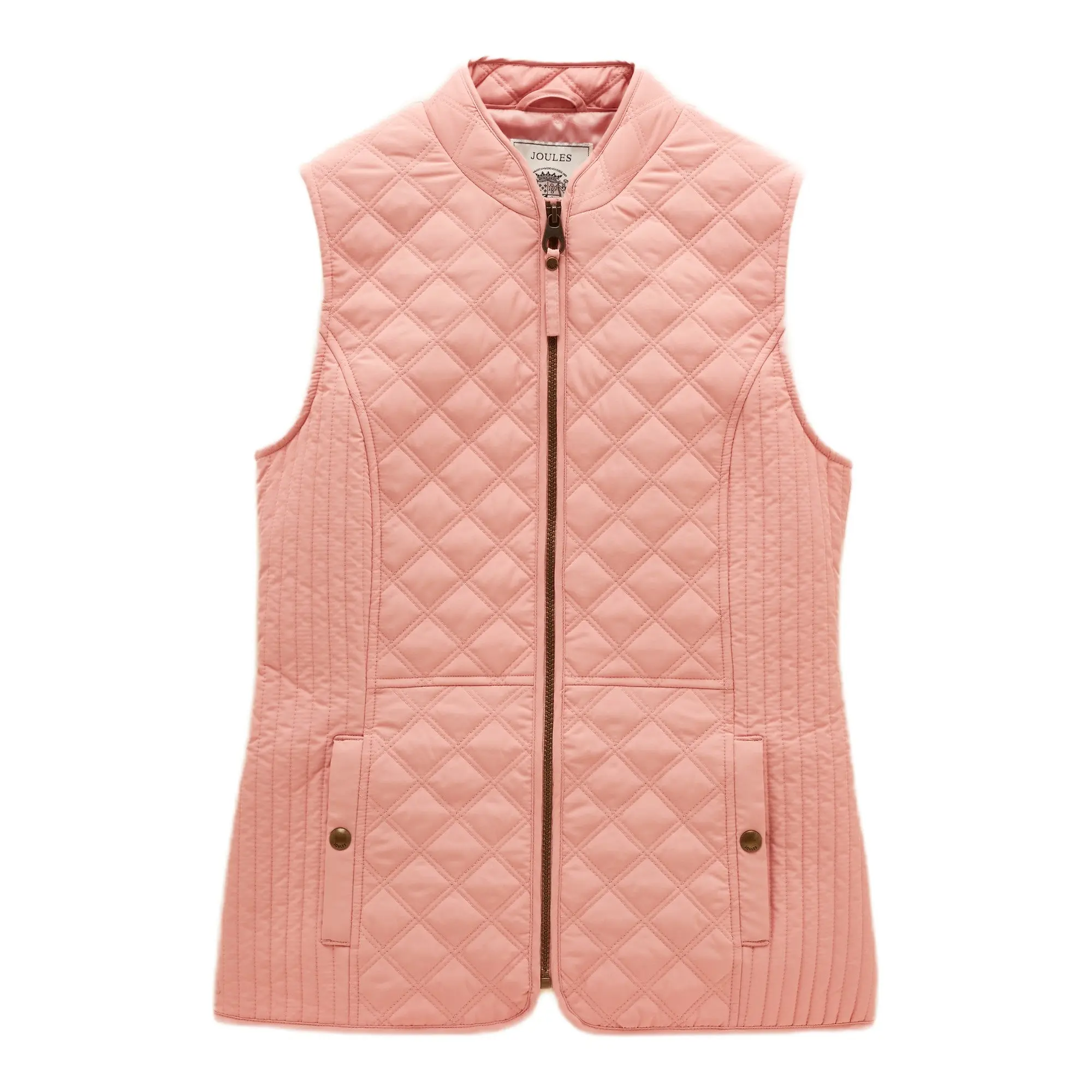 Product image 1 of 11 of Joules Women's Minx Showerproof Diamond Quilted Gilet - Pink