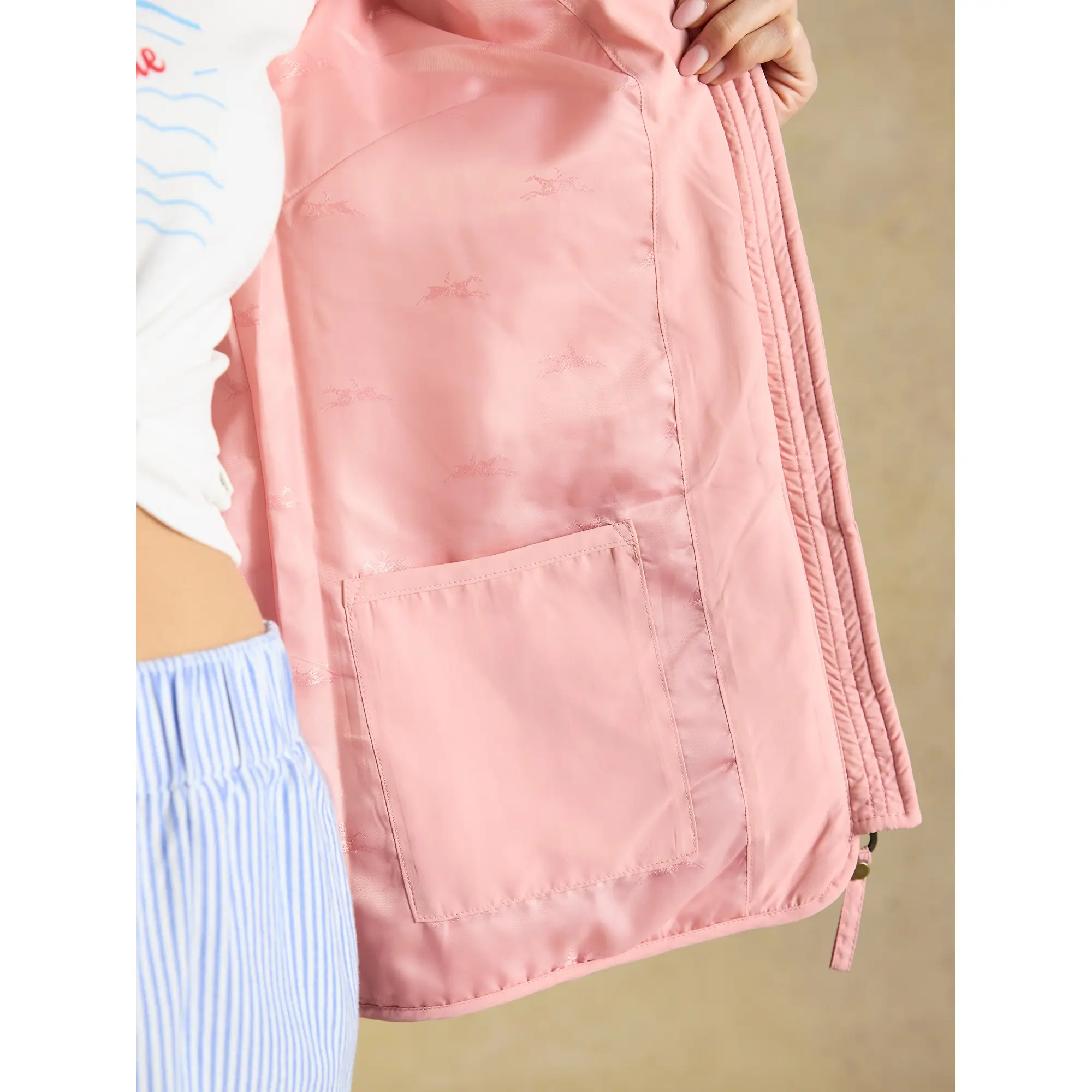 Product image 11 of 11 of Joules Women's Minx Showerproof Diamond Quilted Gilet - Pink