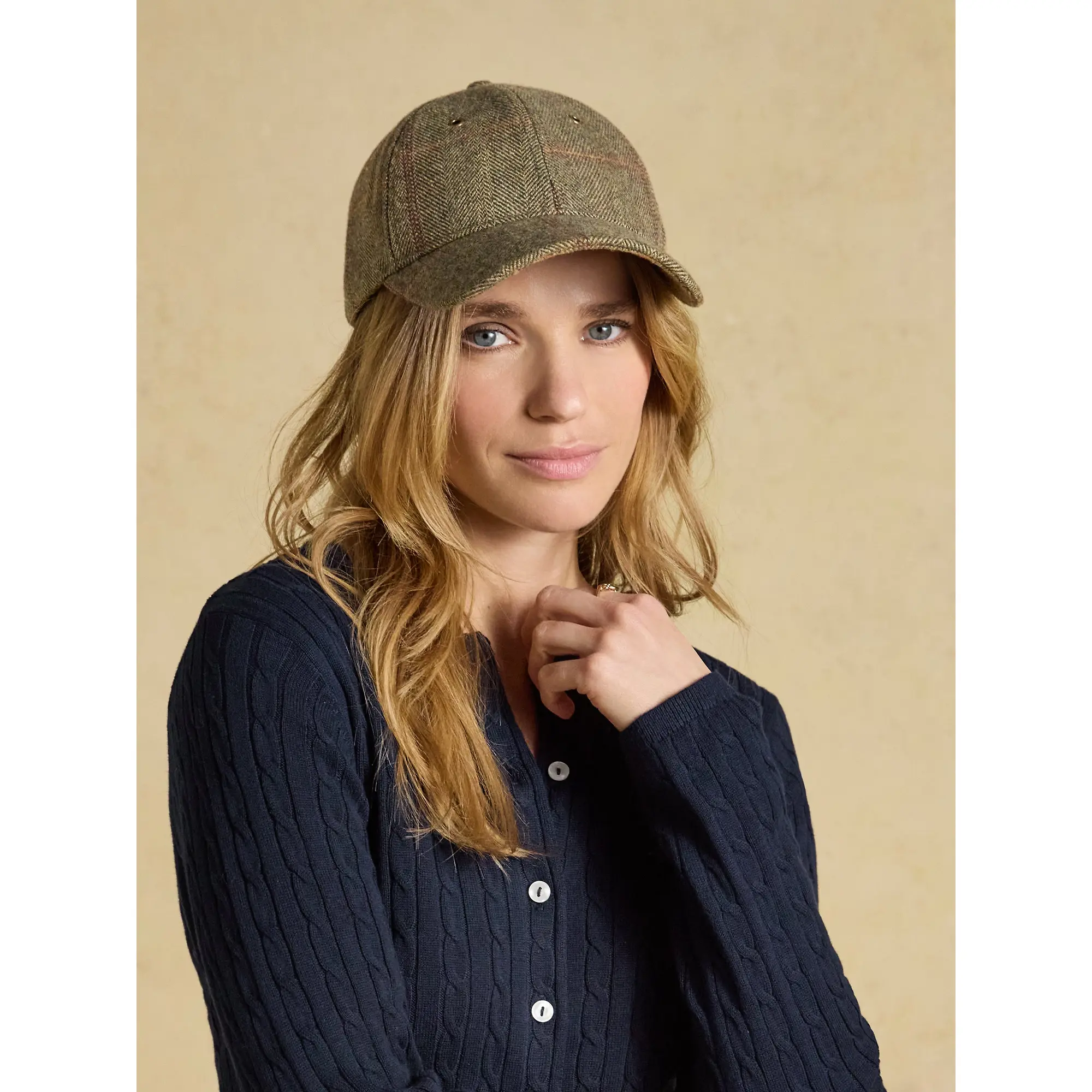 Product image 2 of 7 of Joules Women's Perry Baseball Cap - Khaki Tweed