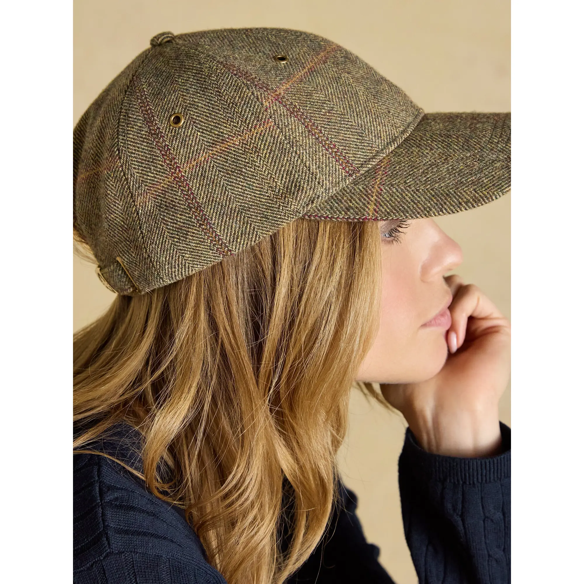 Product image 3 of 7 of Joules Women's Perry Baseball Cap - Khaki Tweed