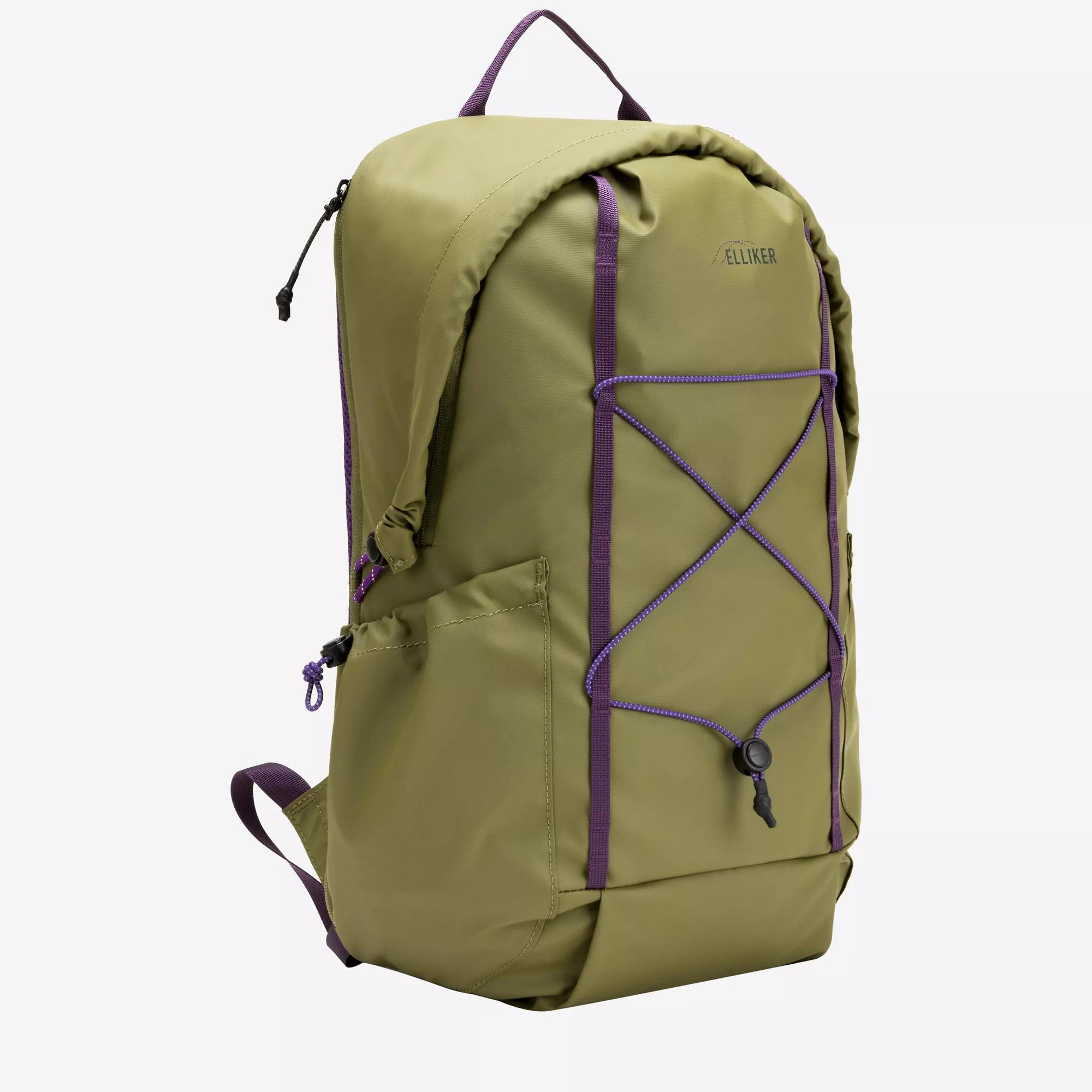 Elliker Kiln Hooded Zip Top Backpack 22L - Khaki | British Attire