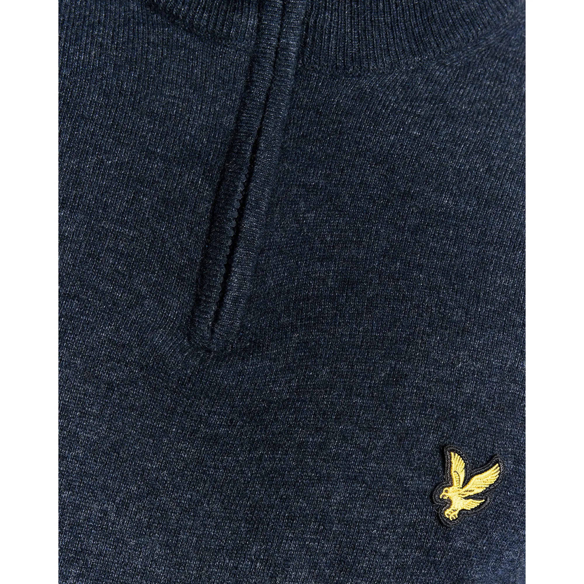 Product image 6 of 6 of Lyle & Scott Men's Lambswool Blend Quarter Zip Jumper - Dark Navy Marl