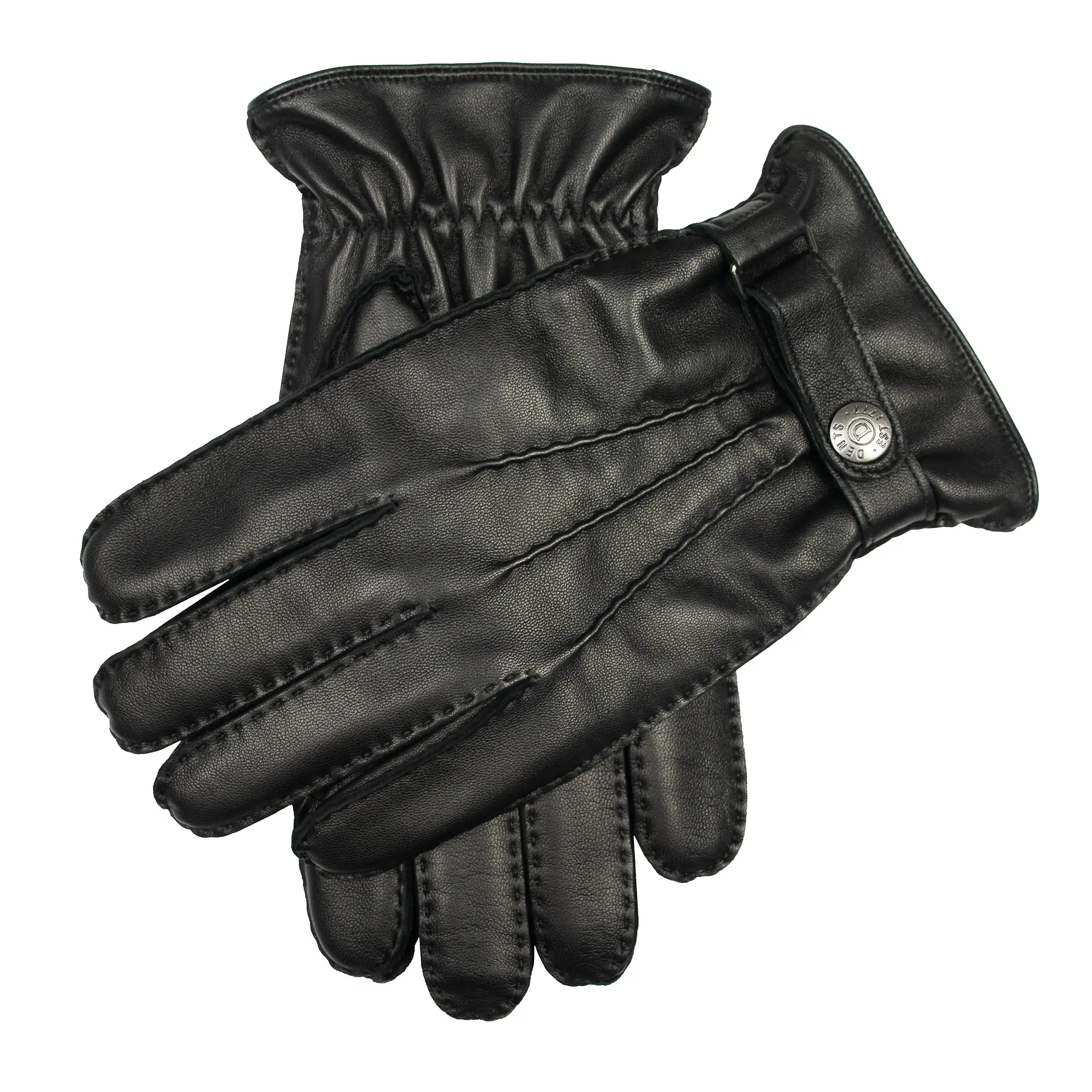 Product image 1 of 12 of Dents Men's Tetbury Handsewn Three-Point Wool and Cashmere Blend-Lined Leather Gloves - Black