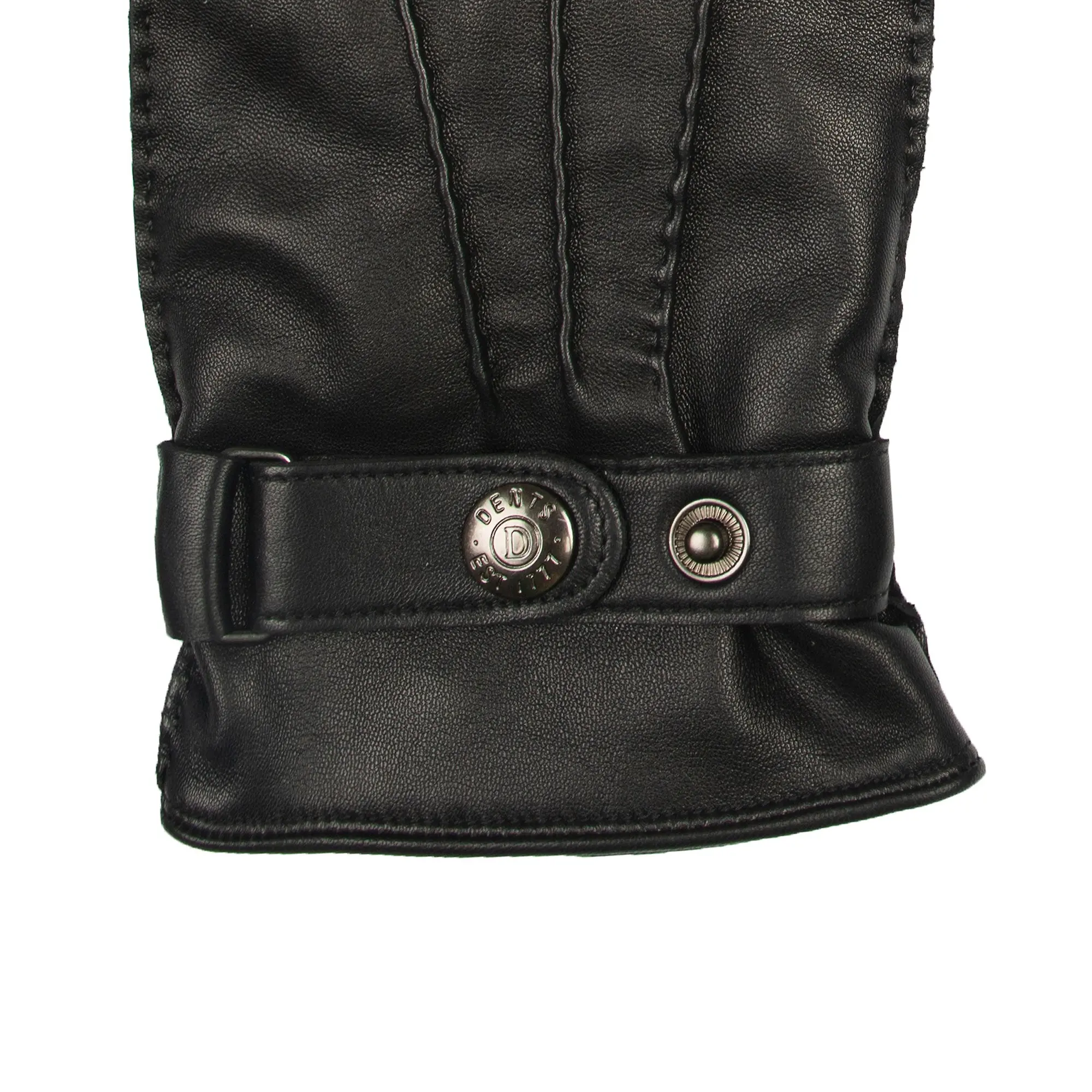 Product image 6 of 12 of Dents Men's Tetbury Handsewn Three-Point Wool and Cashmere Blend-Lined Leather Gloves - Black