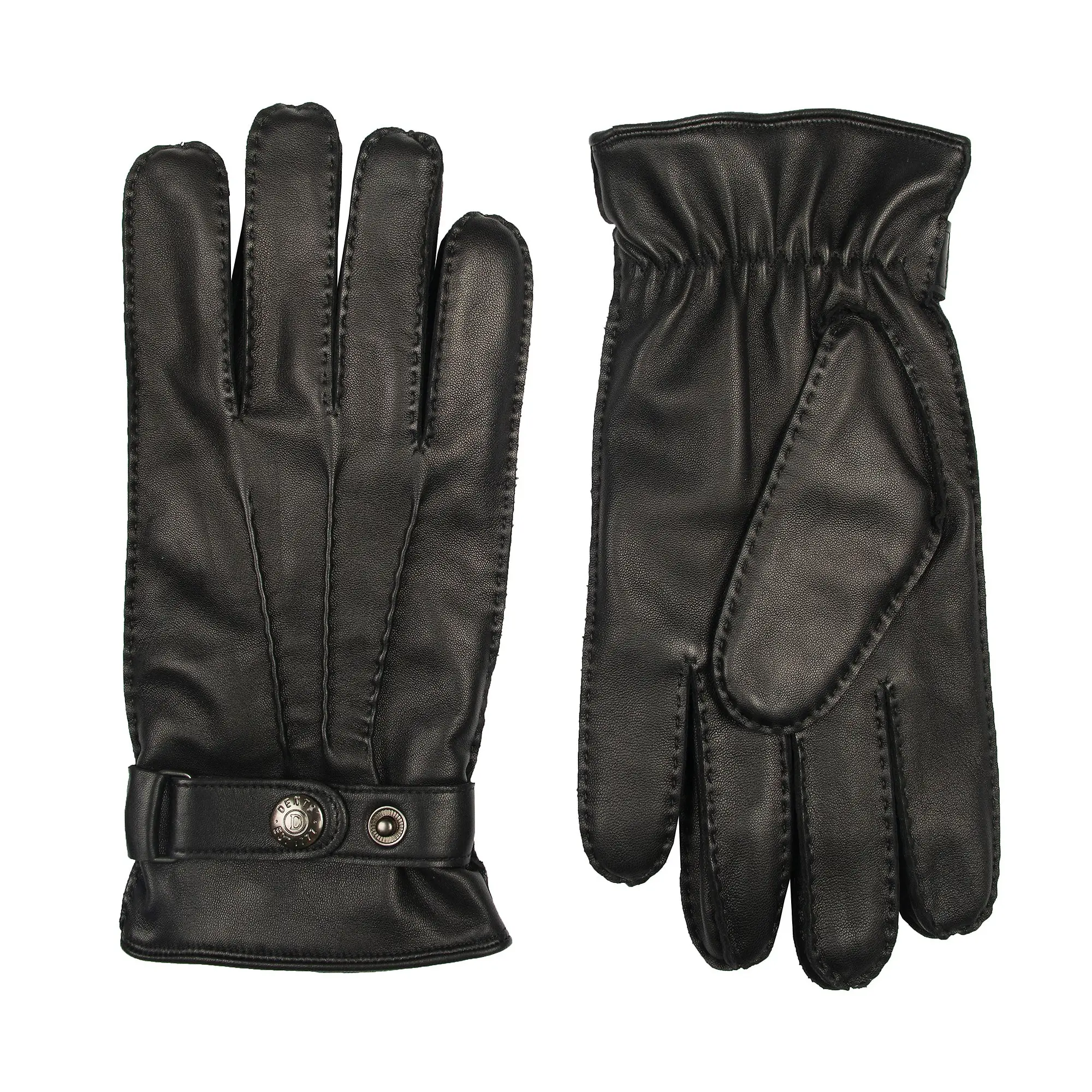 Product image 4 of 12 of Dents Men's Tetbury Handsewn Three-Point Wool and Cashmere Blend-Lined Leather Gloves - Black