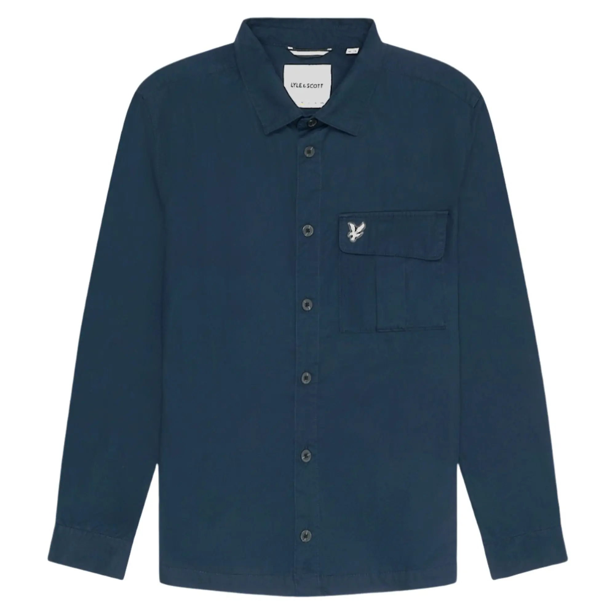 Product image 5 of 5 of Lyle & Scott Men's Premium Pleated Pocket Overshirt - Midnight Blue