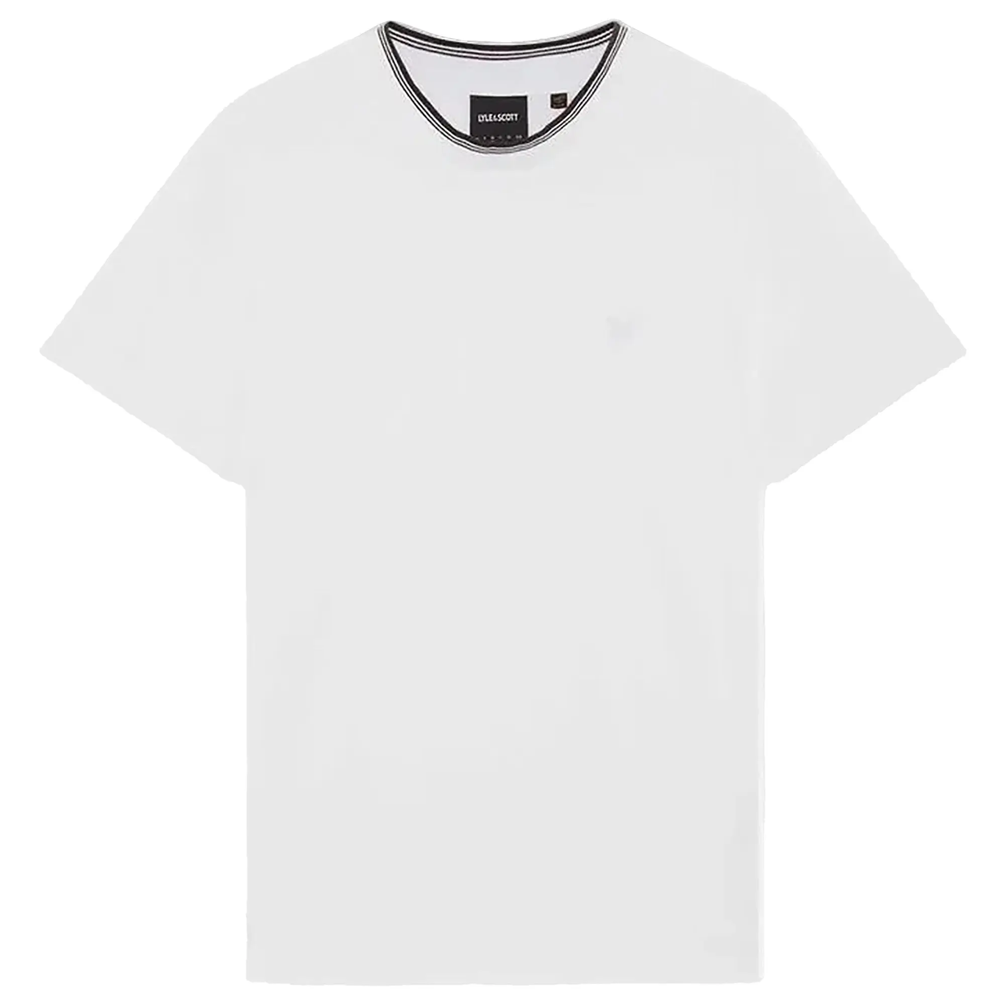 Product image 1 of 1 of Lyle & Scott Men's Tipped Superfine T-Shirt - White/ Lacquer