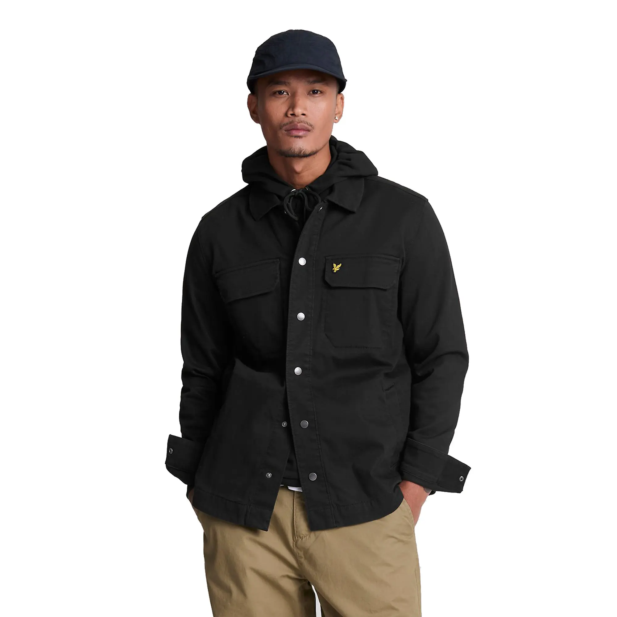 Product image 1 of 5 of Lyle & Scott Men's Bedford Cord Overshirt - Jet Black