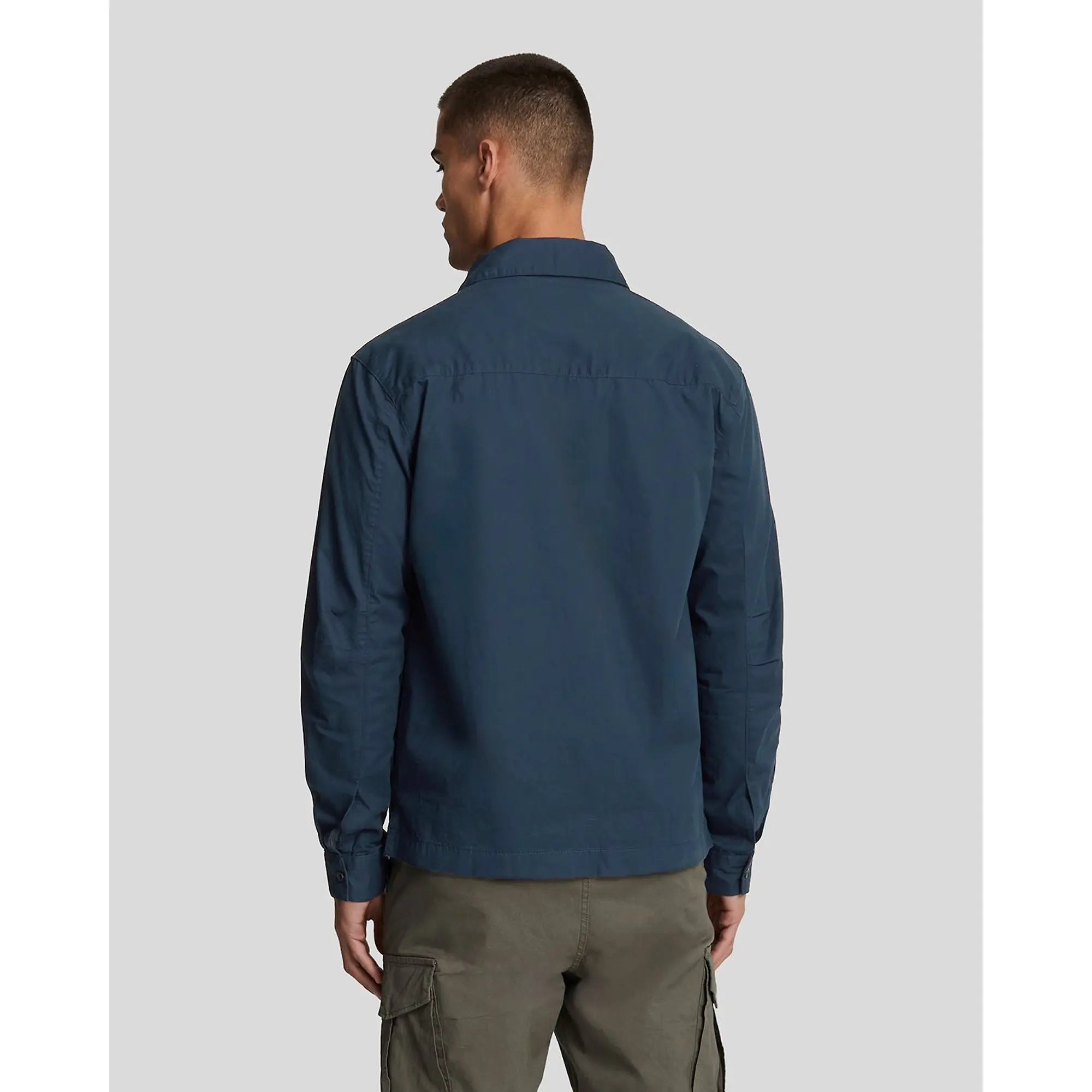 Product image 2 of 5 of Lyle & Scott Men's Premium Pleated Pocket Overshirt - Midnight Blue