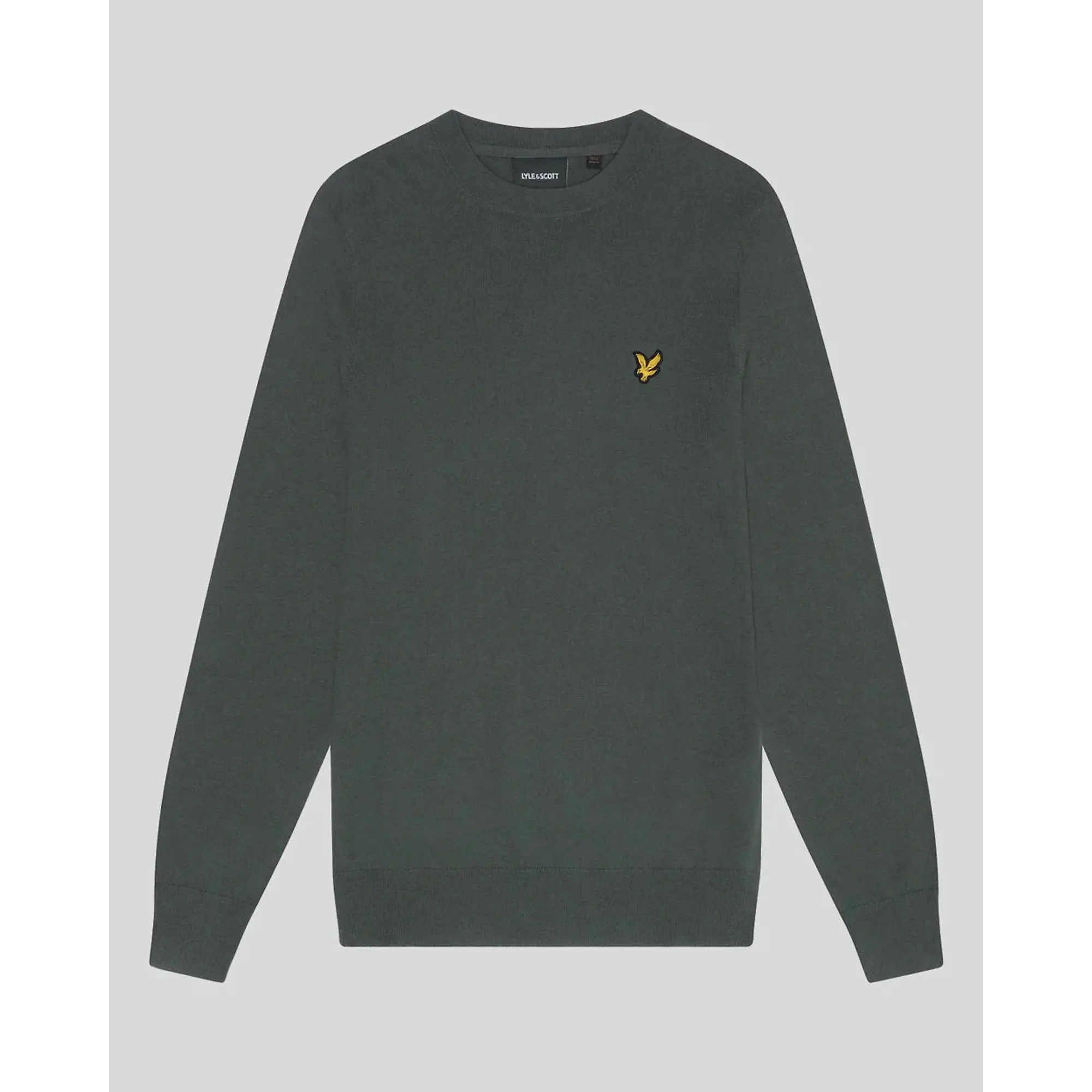 Product image 5 of 5 of Lyle & Scott Men's Cotton Merino Crew Neck Jumper - Deep Green