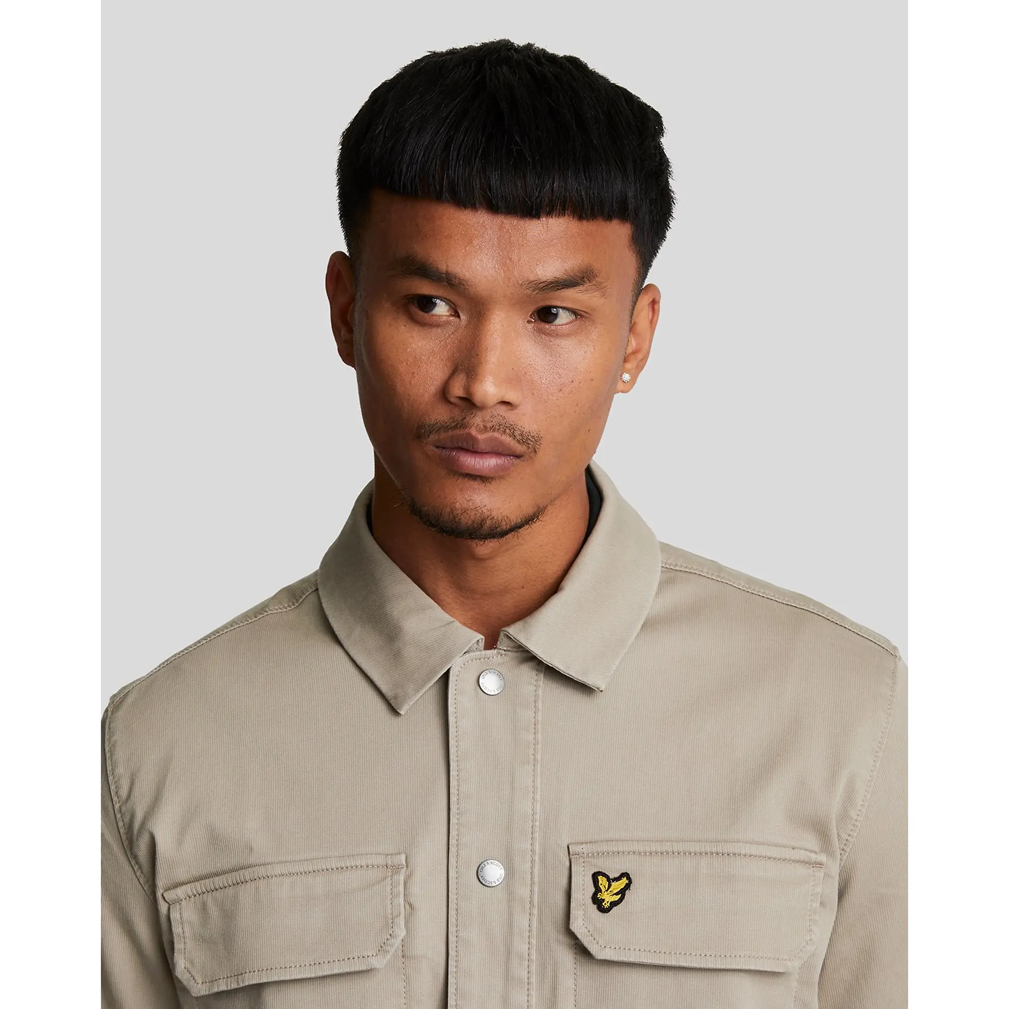Product image 3 of 4 of Lyle & Scott Men's Bedford Cord Overshirt - Heritage Taupe