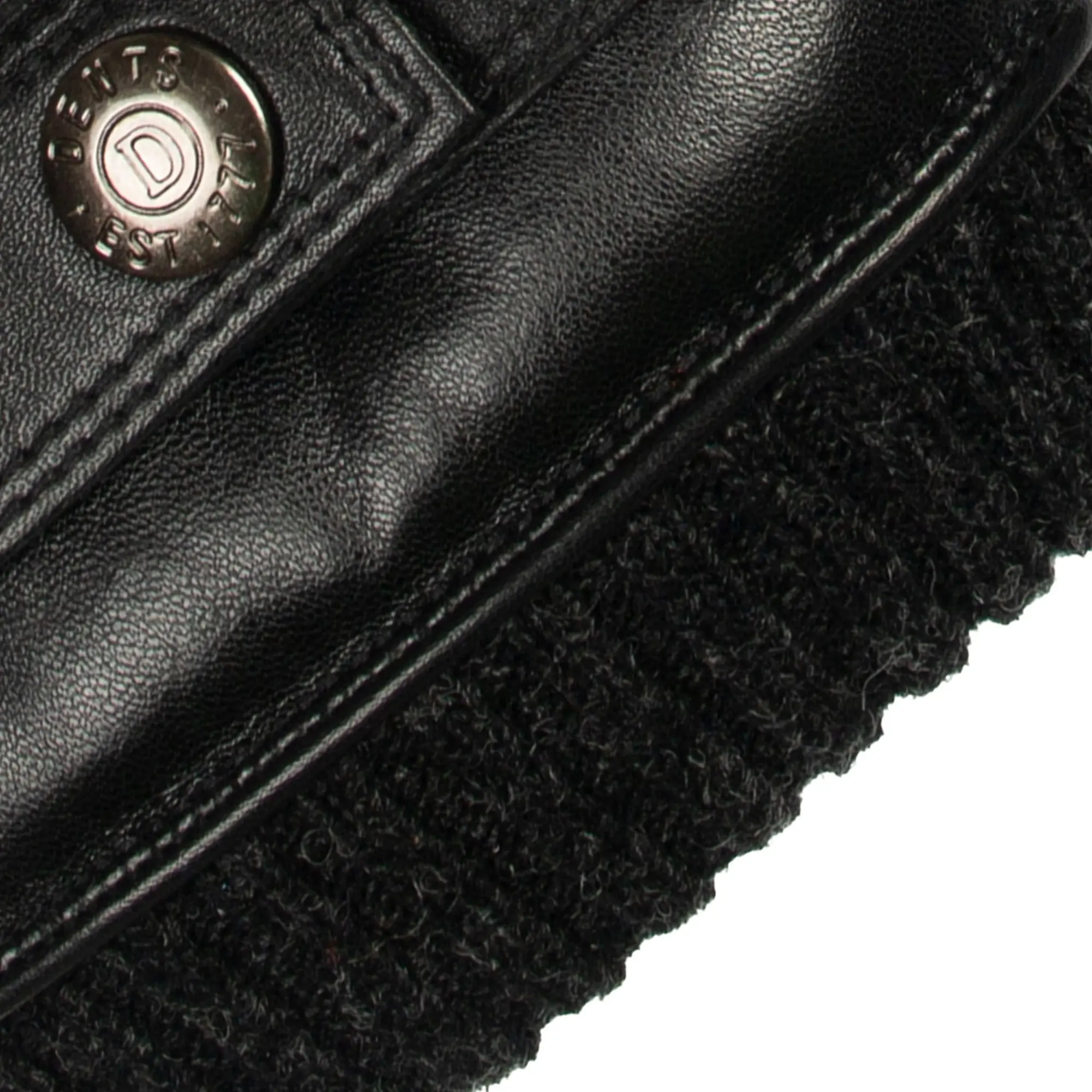 Product image 10 of 10 of Dents Men's Skipton Water-Resistant Faux Fur-Lined Leather Gloves - Black