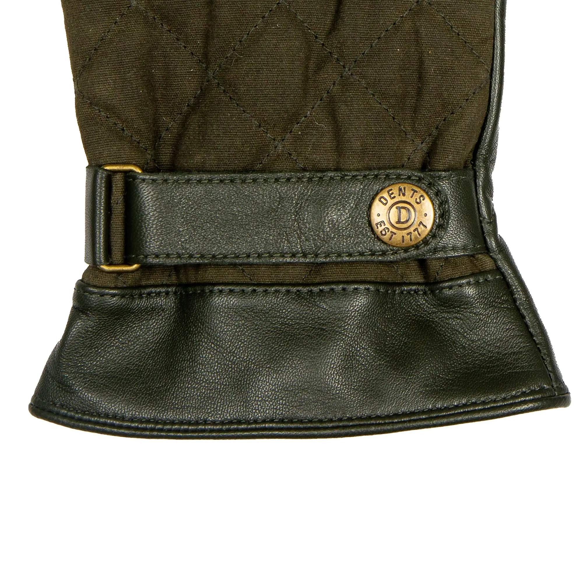 Product image 6 of 12 of Dents Men's Bruton Touchscreen Water-Resistant Fleece-Lined Leather Gloves - Olive