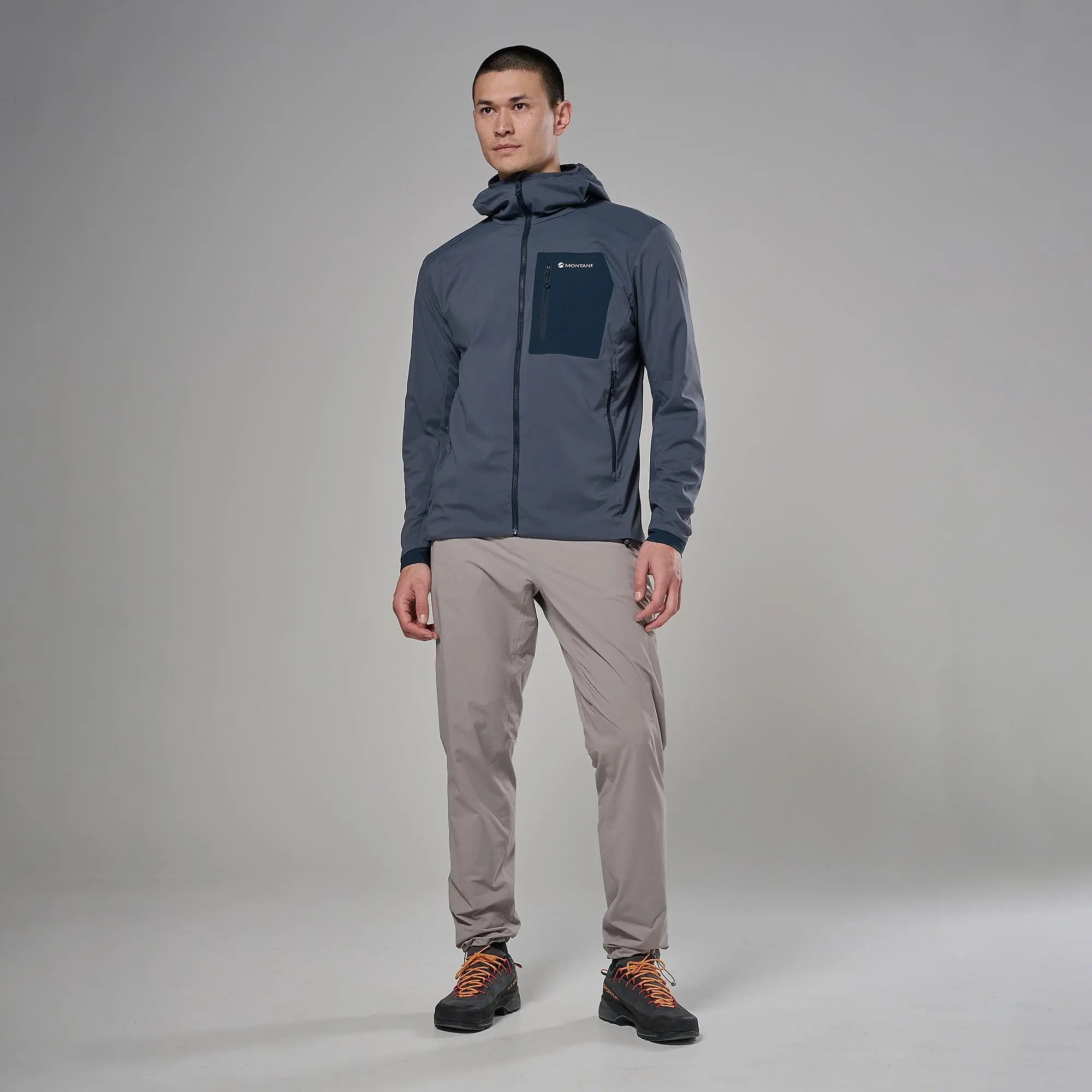 Product image 4 of 10 of Montane Men's Khamsin Lite Hooded Softshell Jacket - Dark Sky