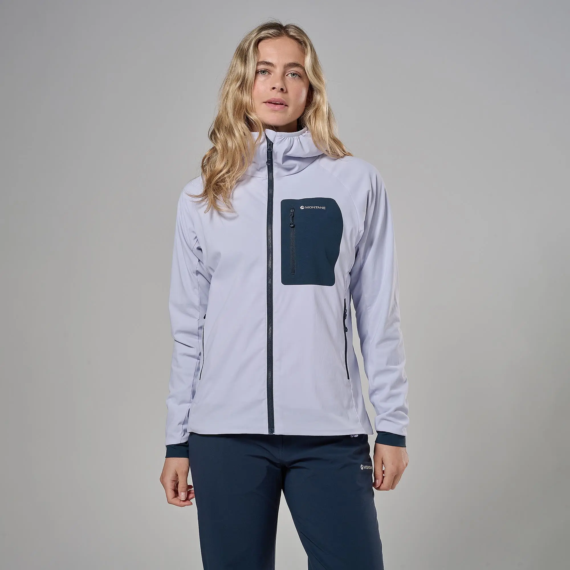 Product image 2 of 11 of Montane Women's Khamsin Lite Hooded Softshell Jacket - Lilac Haze