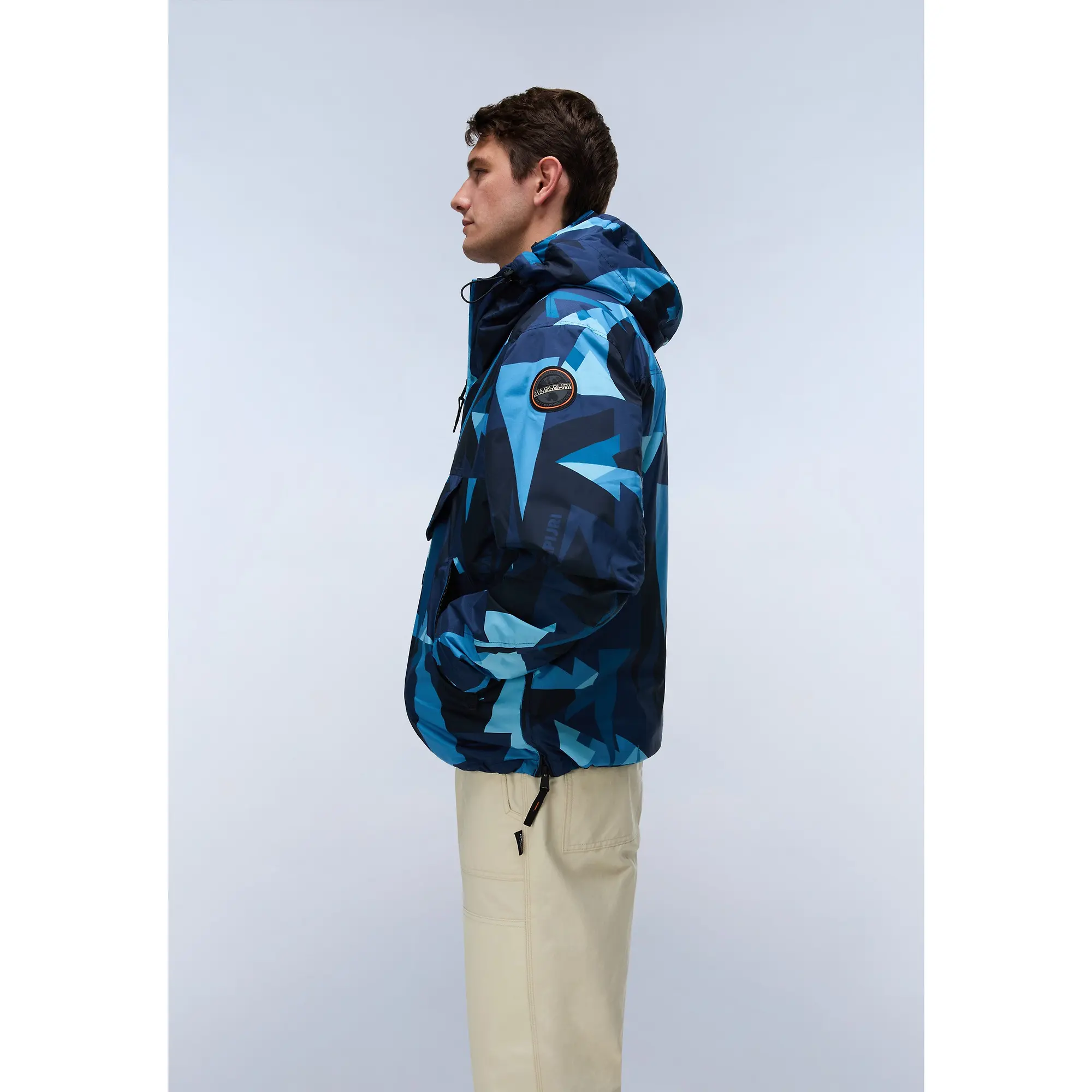 Product image 5 of 10 of Napapijri Men's Rainforest Next All Over Print Anorak Jacket - Blue