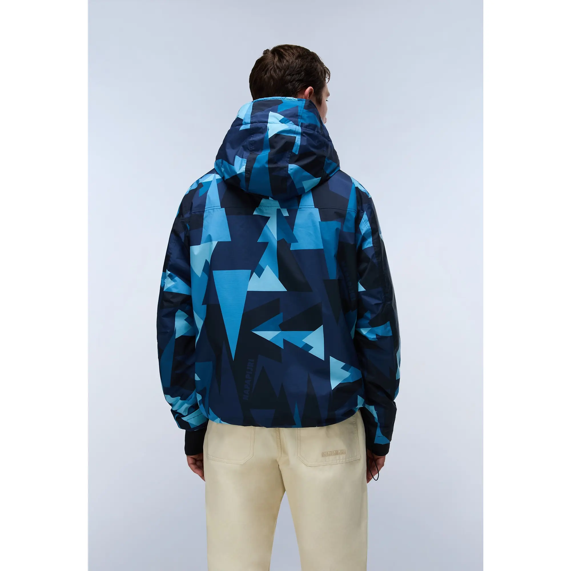 Product image 6 of 10 of Napapijri Men's Rainforest Next All Over Print Anorak Jacket - Blue